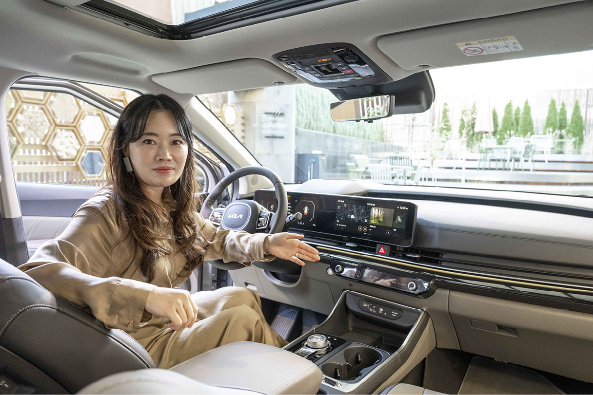 더 뉴 카니발 내장 디자인을 담당한 연구원