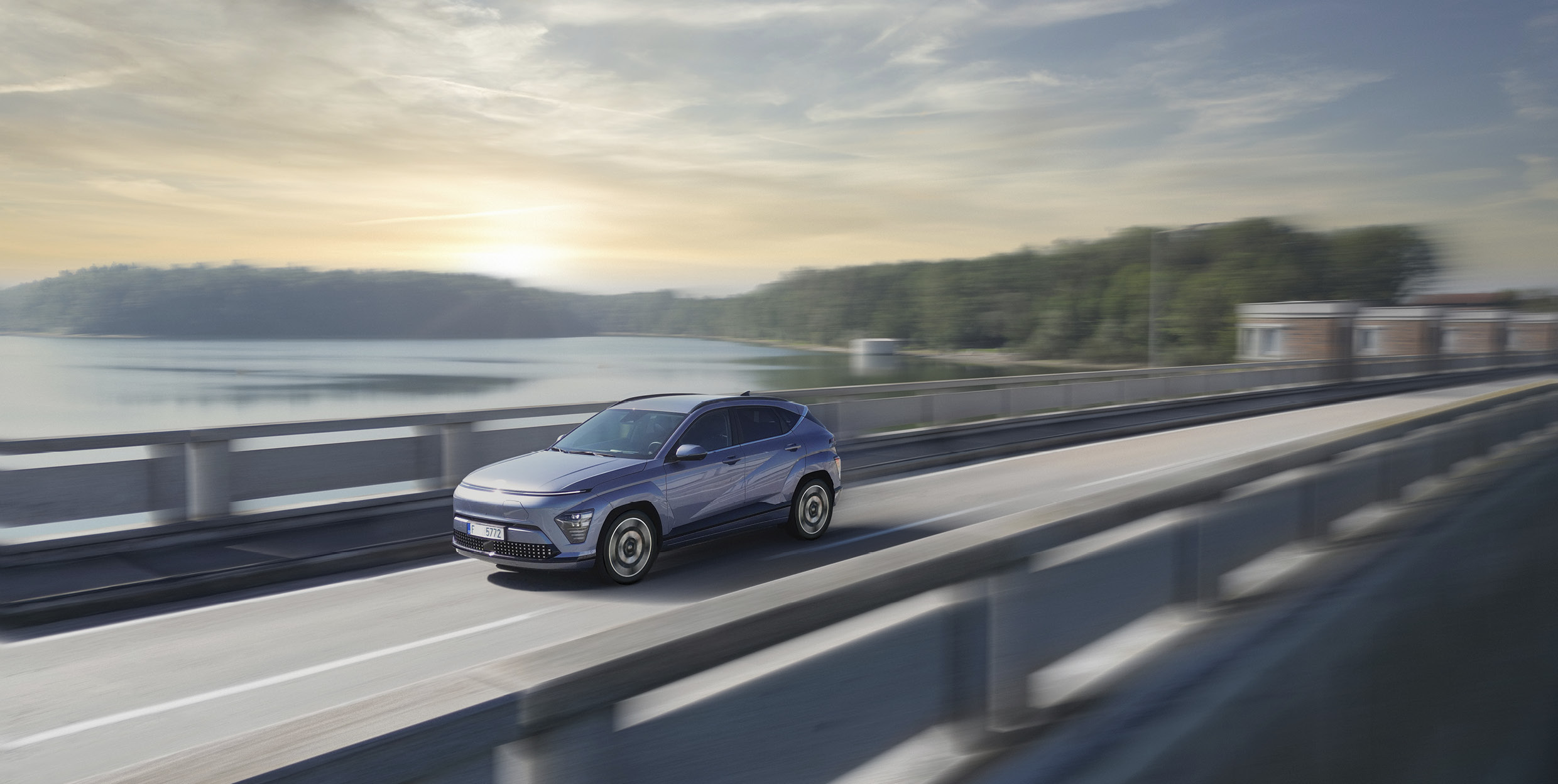 현대자동차 코나 일렉트릭의 주행 모습