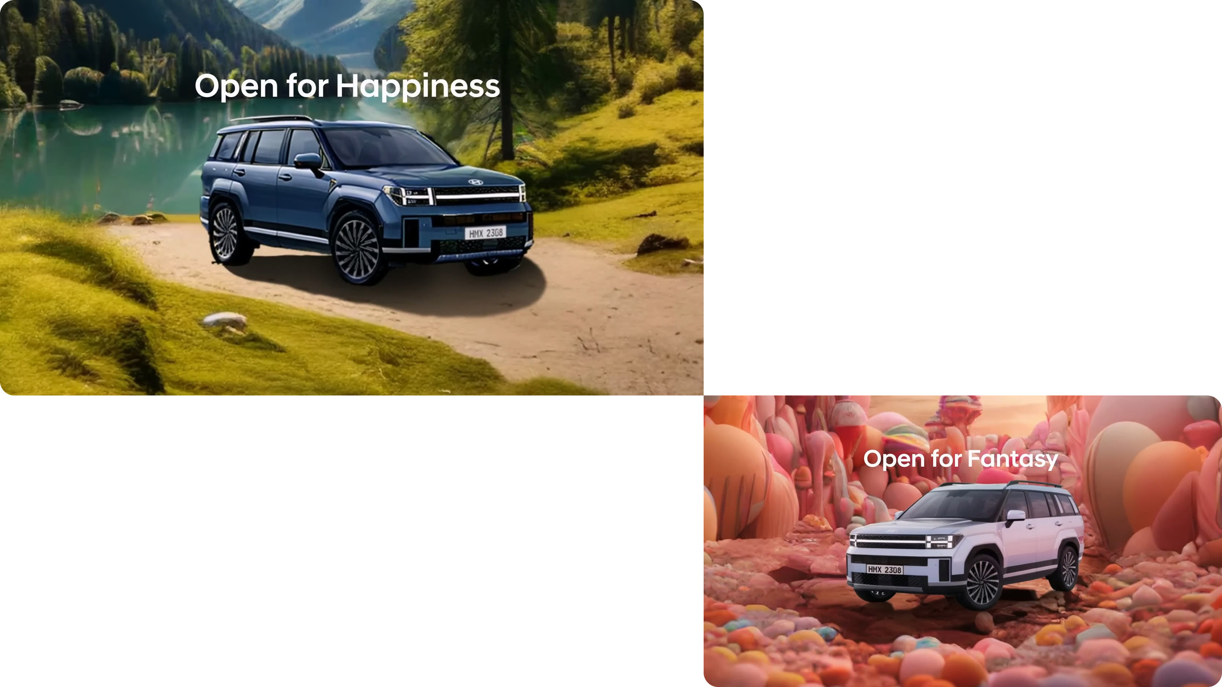 생성형 AI로 만든 싼타페 사진 모음