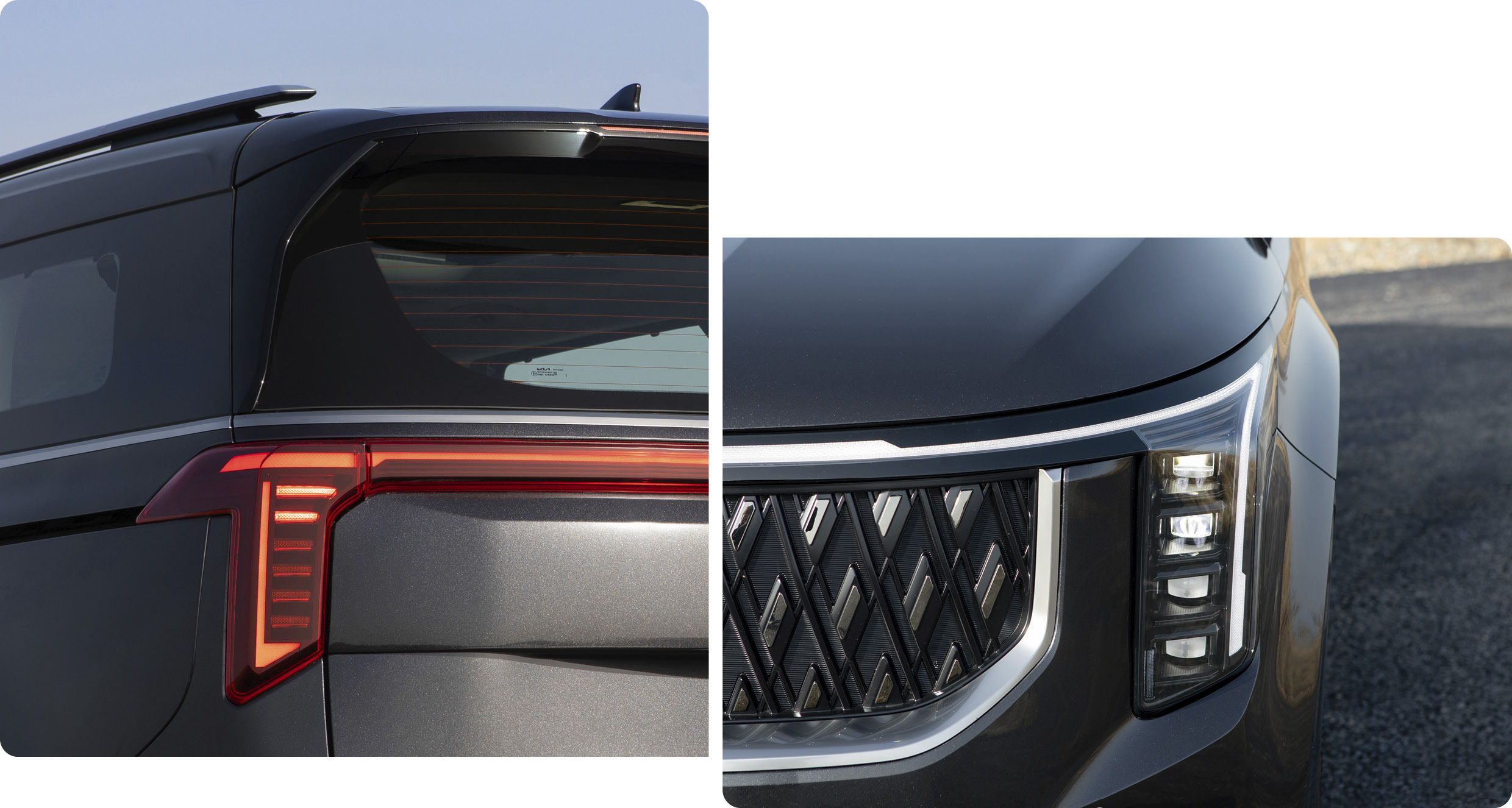 기아 더 뉴 카니발 하이브리드의 앞뒤 램프 모습