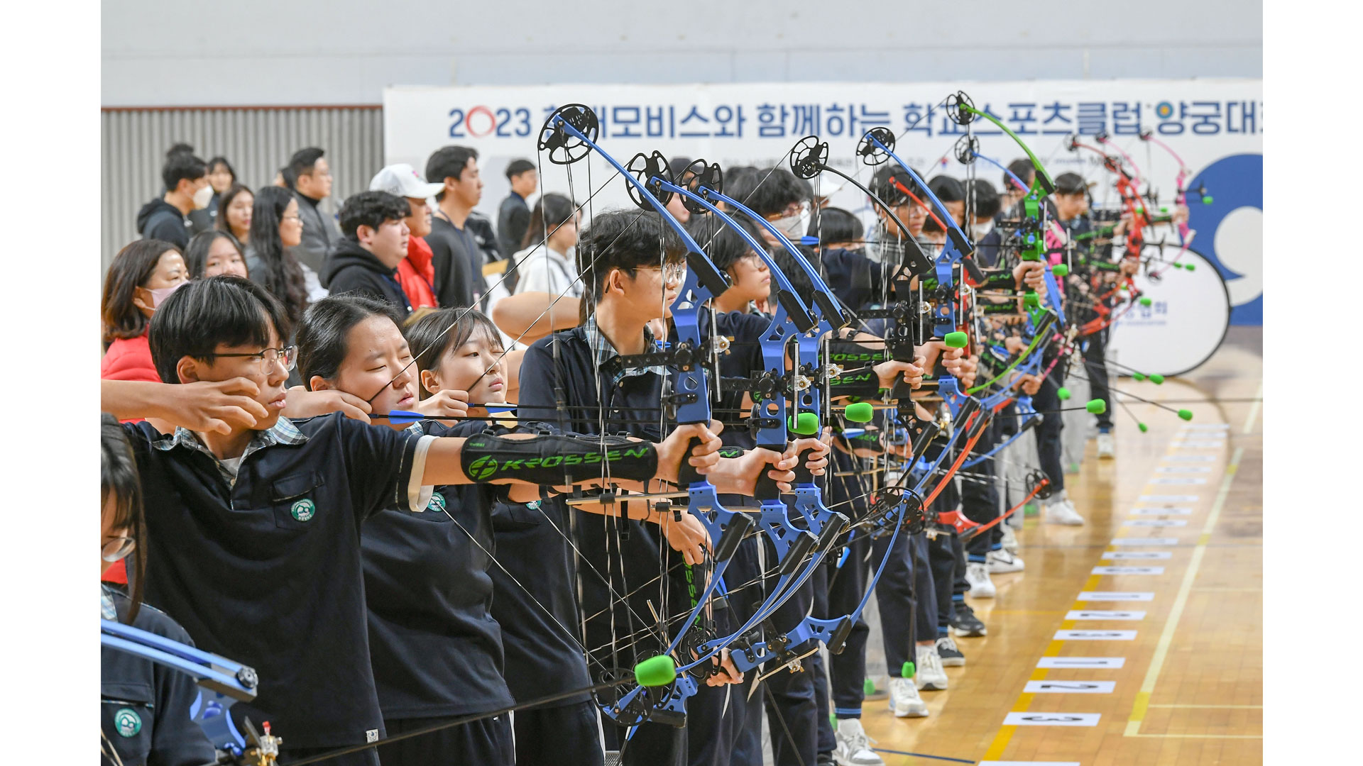 현대모비스, 학교 스포츠클럽 양궁대회 개최…양궁 꿈나무 200명 참가