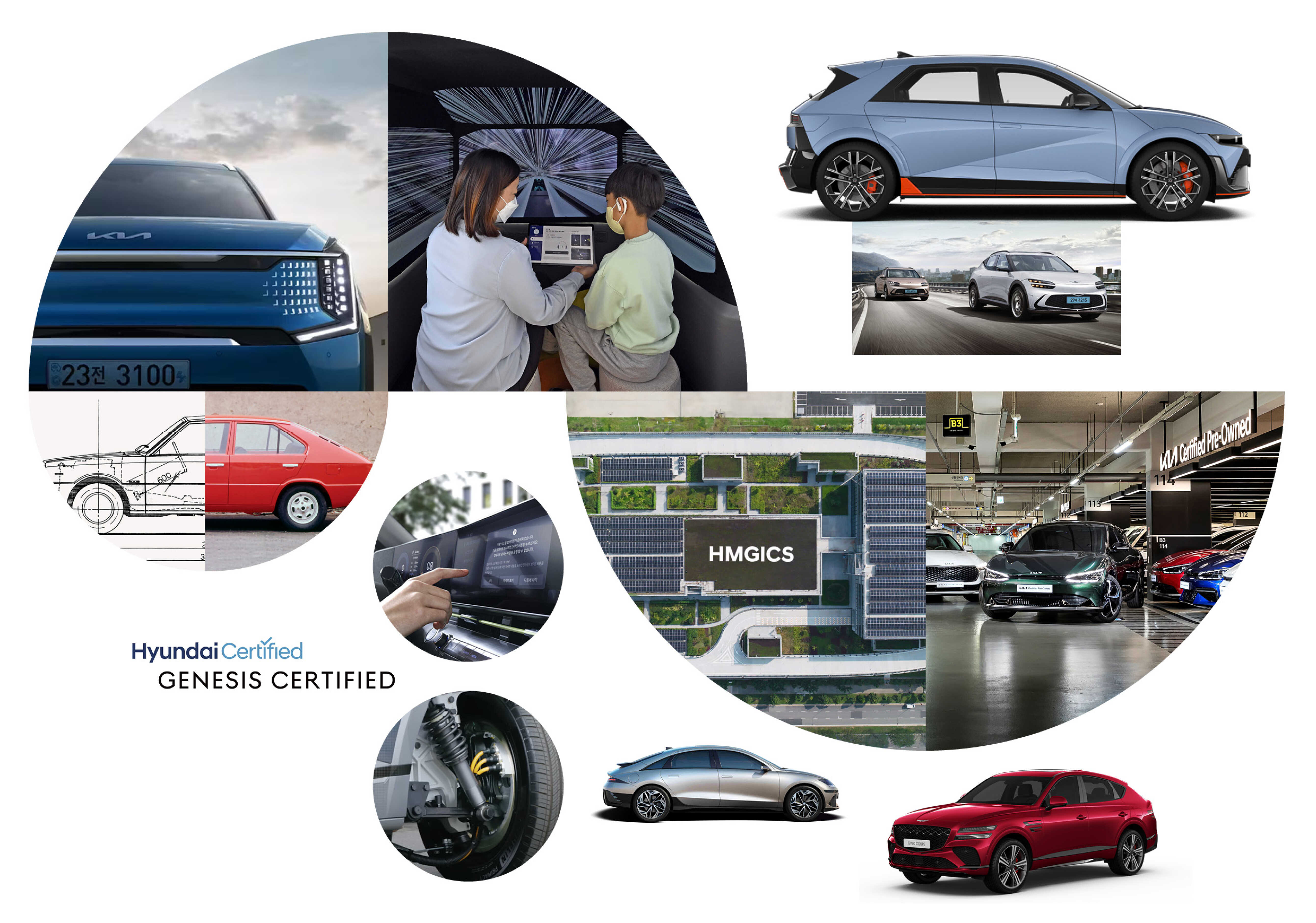 현대자동차그룹의 2023년을 상징하는 키워드를 엮은 그림