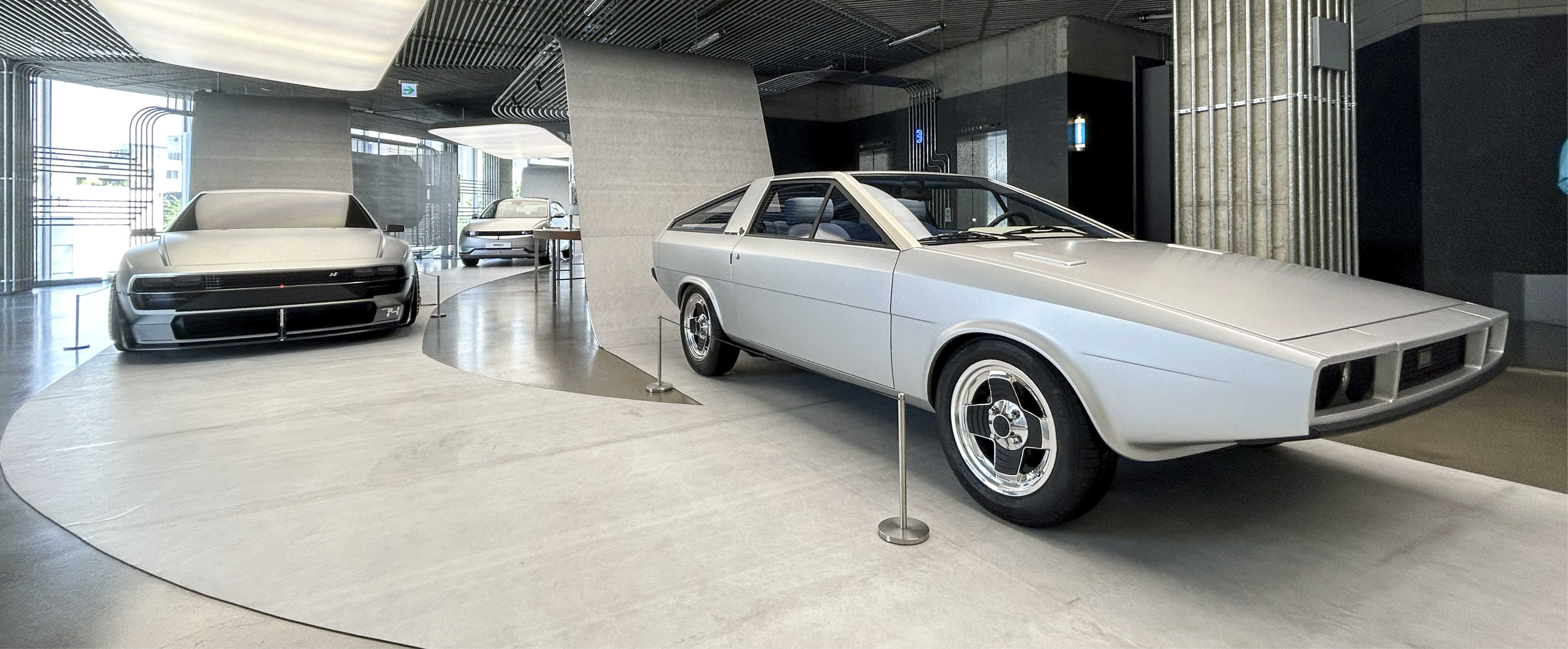 Hyundai Motor Company's Pony Coupe Concept Model and Rolling Wrap Model N Vision 74