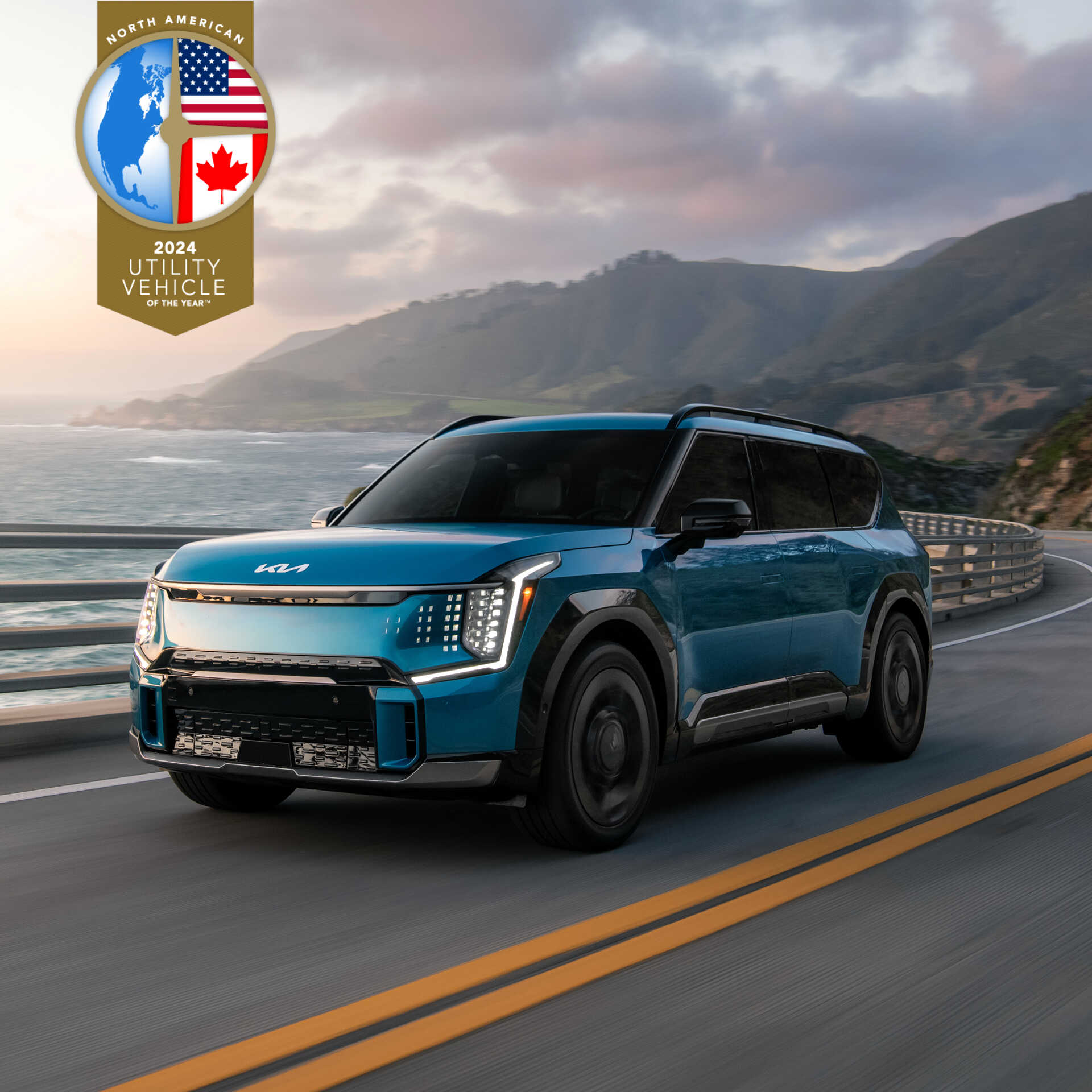 2024 북미 올해의 SUV에 선정된 기아 EV9의 모습