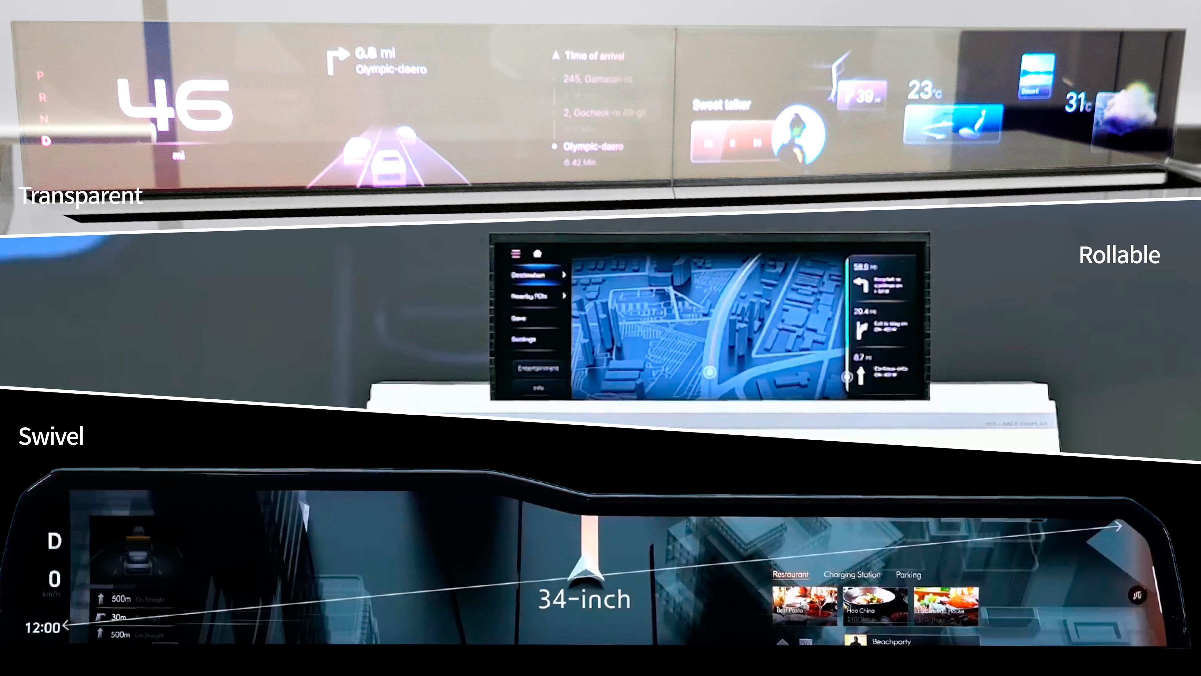 The innovative display series developed by Hyundai Mobis