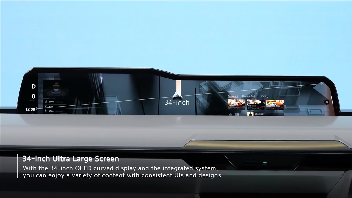 현대모비스의 스위블 디스플레이의 모습