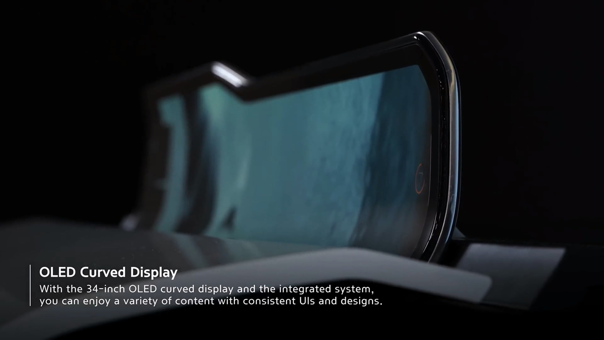 Image showing curved display applied to swivel display