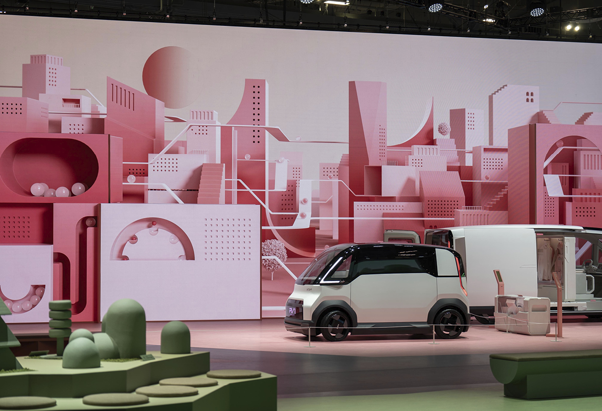 부스에 마련된 기아 PV1