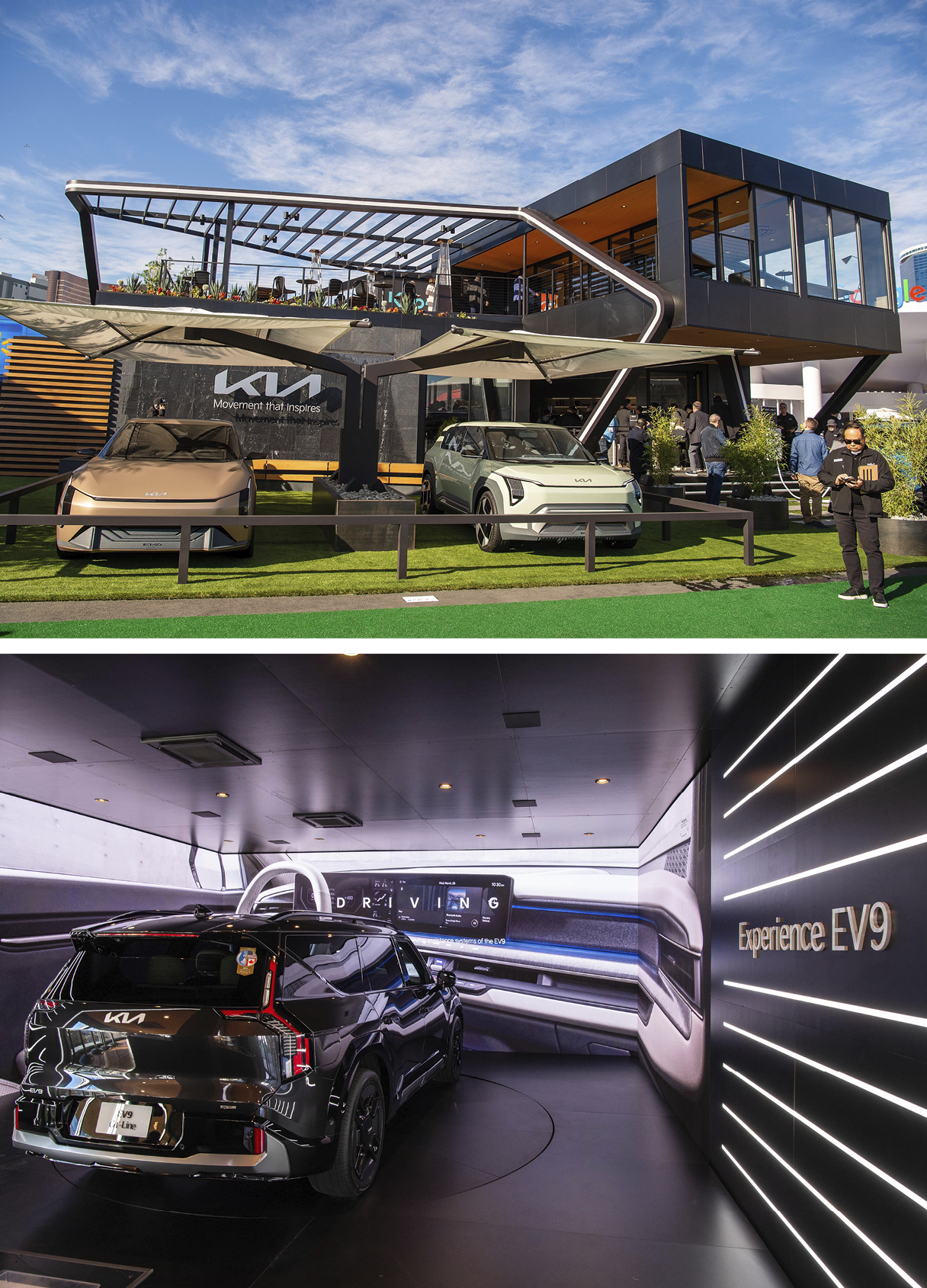 야외 전시 공간의 세부 사진