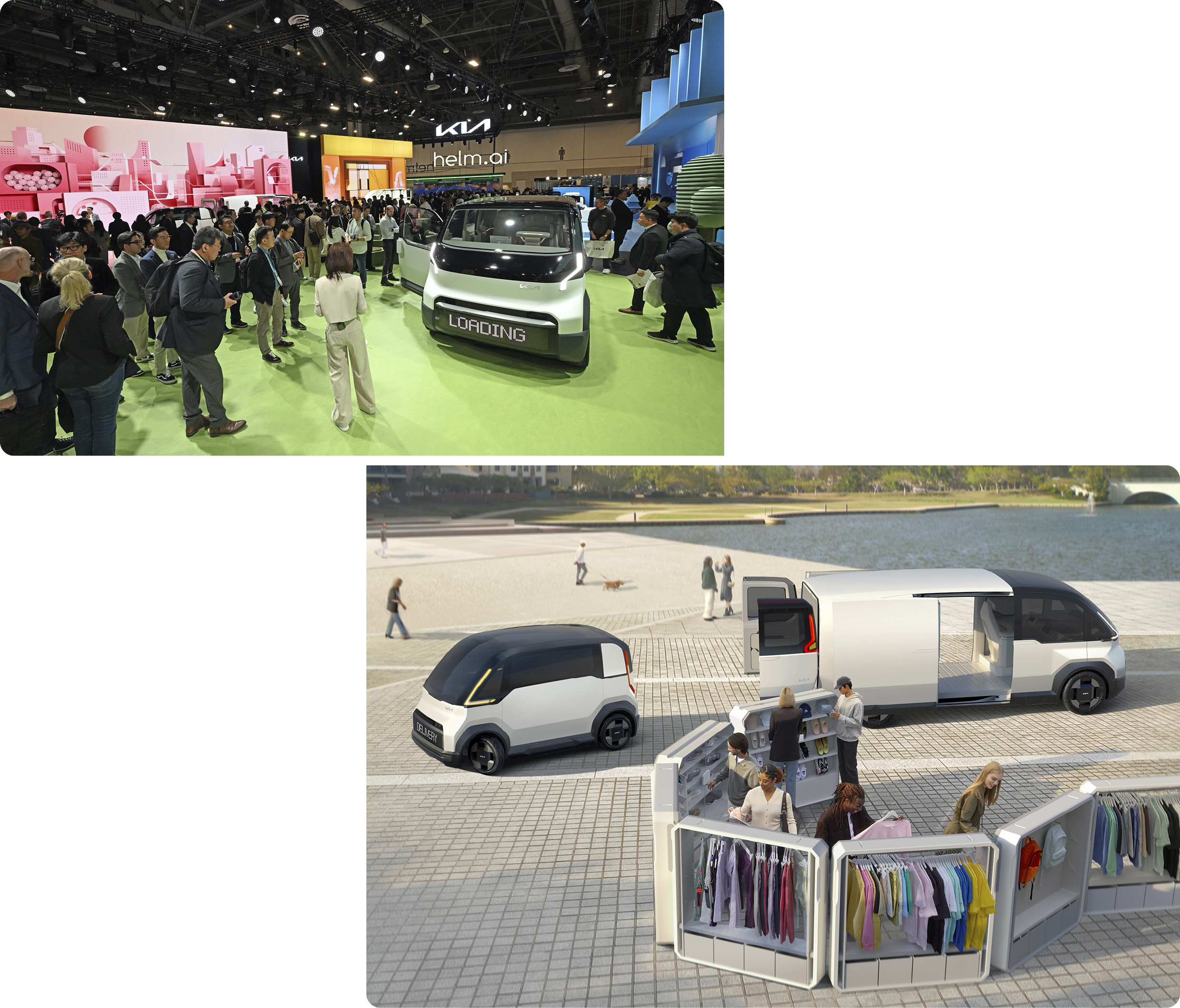 PBV의 가상 사용 사례를 재현한 콘셉트 사진