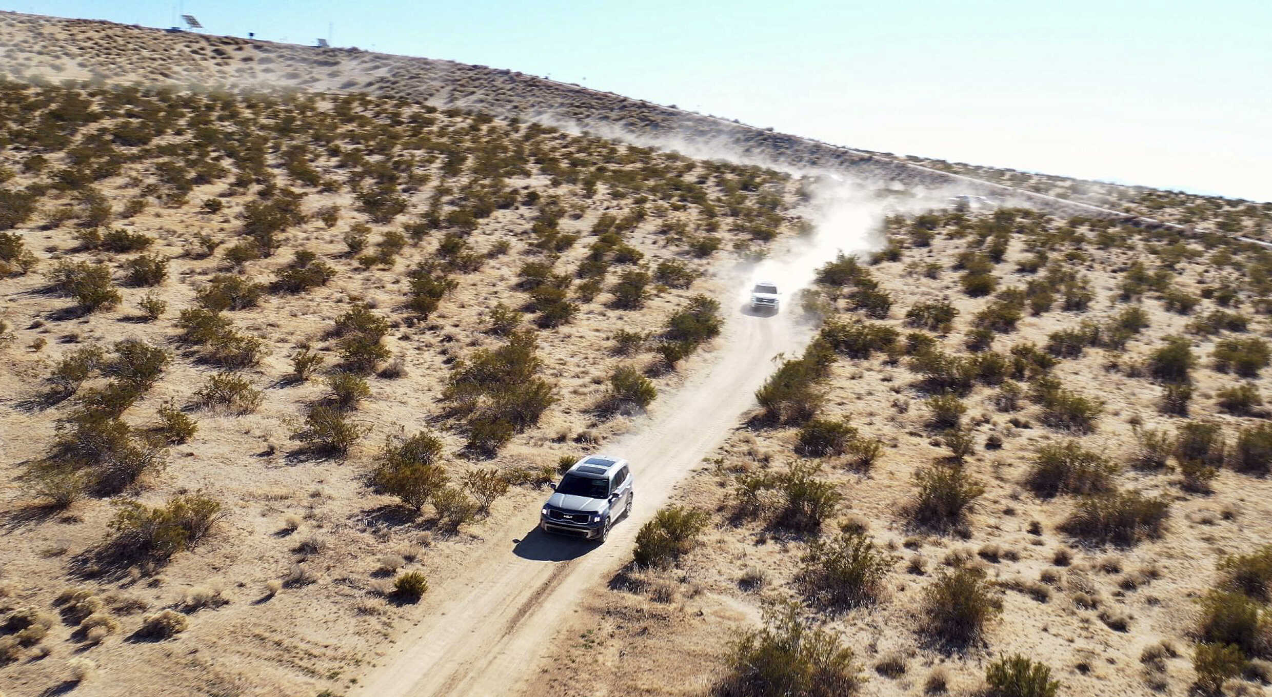 Various vehicles running on the driving test site