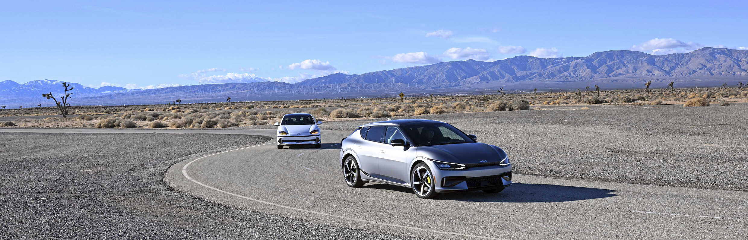 Various vehicles running on the driving test site