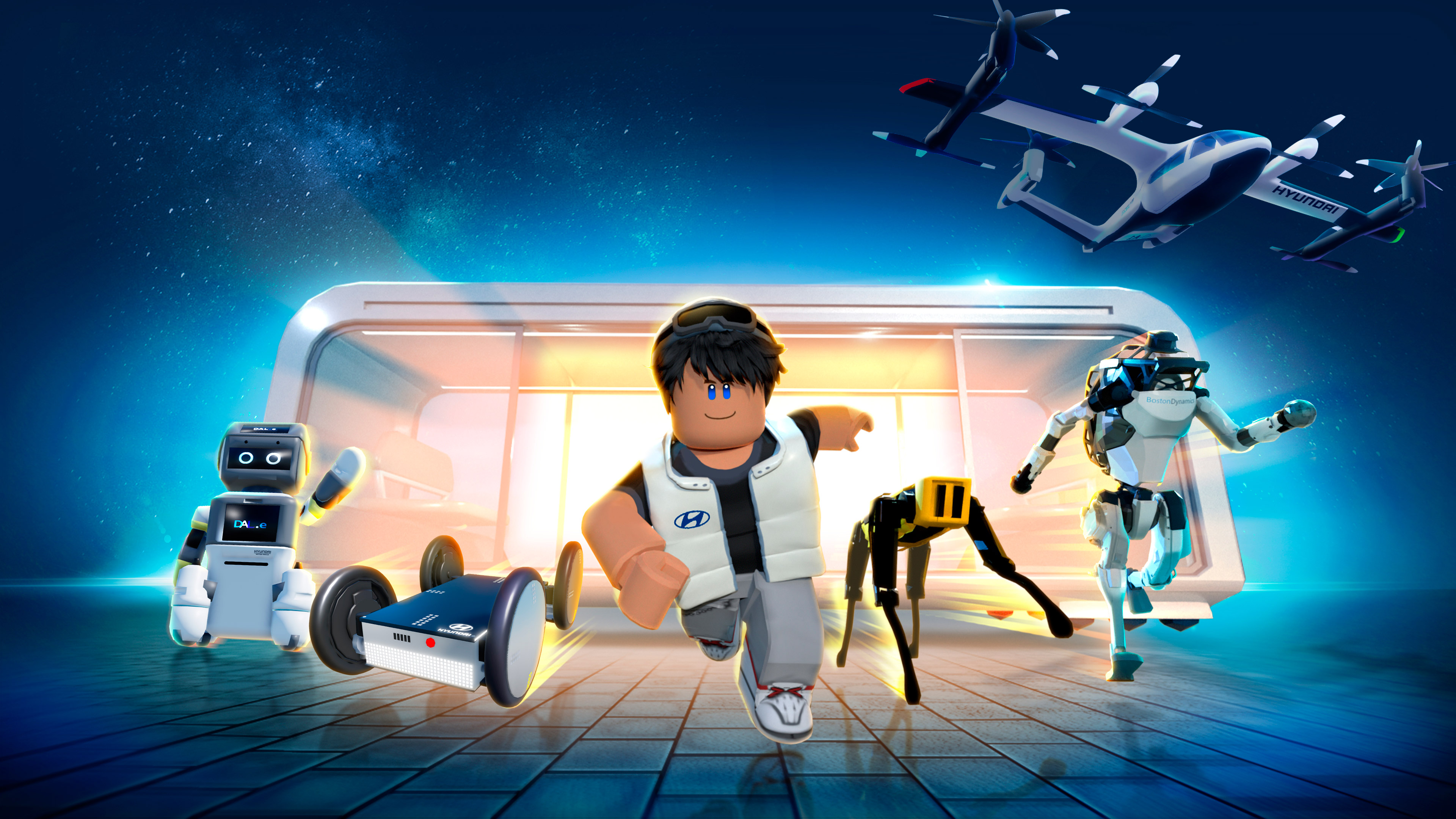 현자동차가 만든 게임인 로블록스의 한 장면