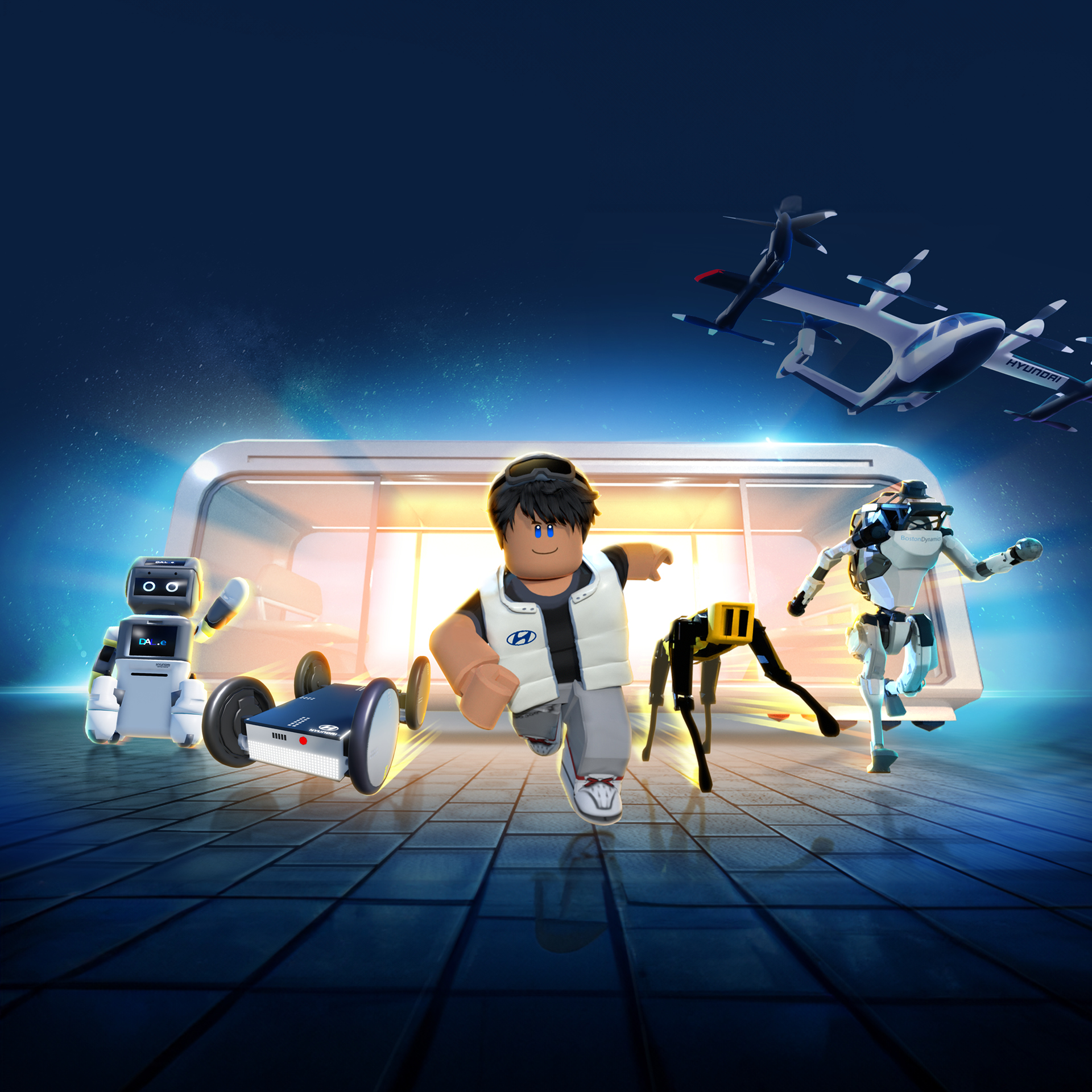 현자동차가 만든 게임인 로블록스의 한 장면