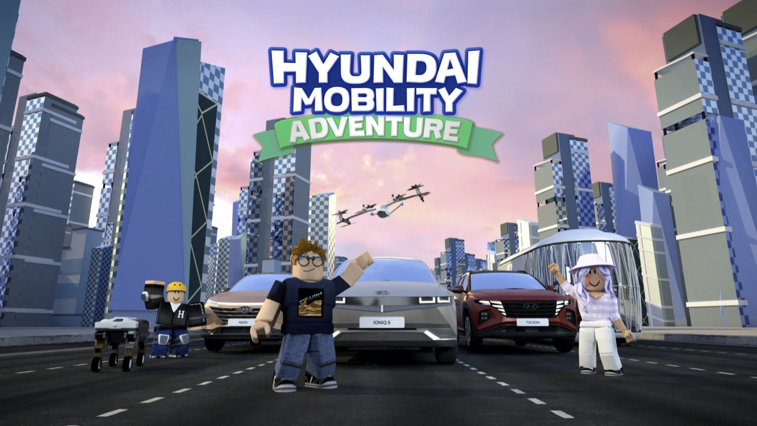 A brief scene of Hyundai Mobility Adventure in the virtual space of Roblox