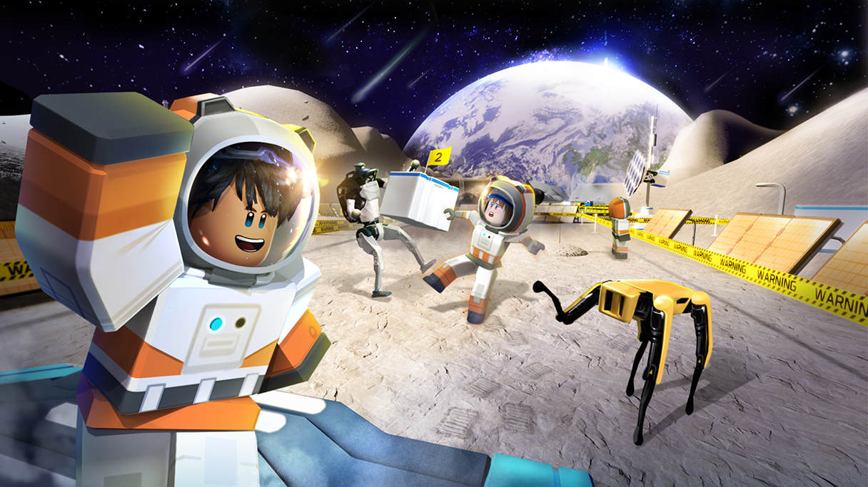 로블록스의 가상공간인 현대 모빌리티 어드벤처 한 장면