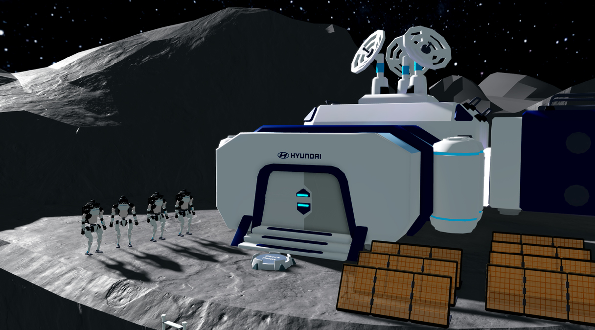 The view of the 'Spacecraft horizon' map, offering missions to repair a space station with the aid of Atlas and SPOT
