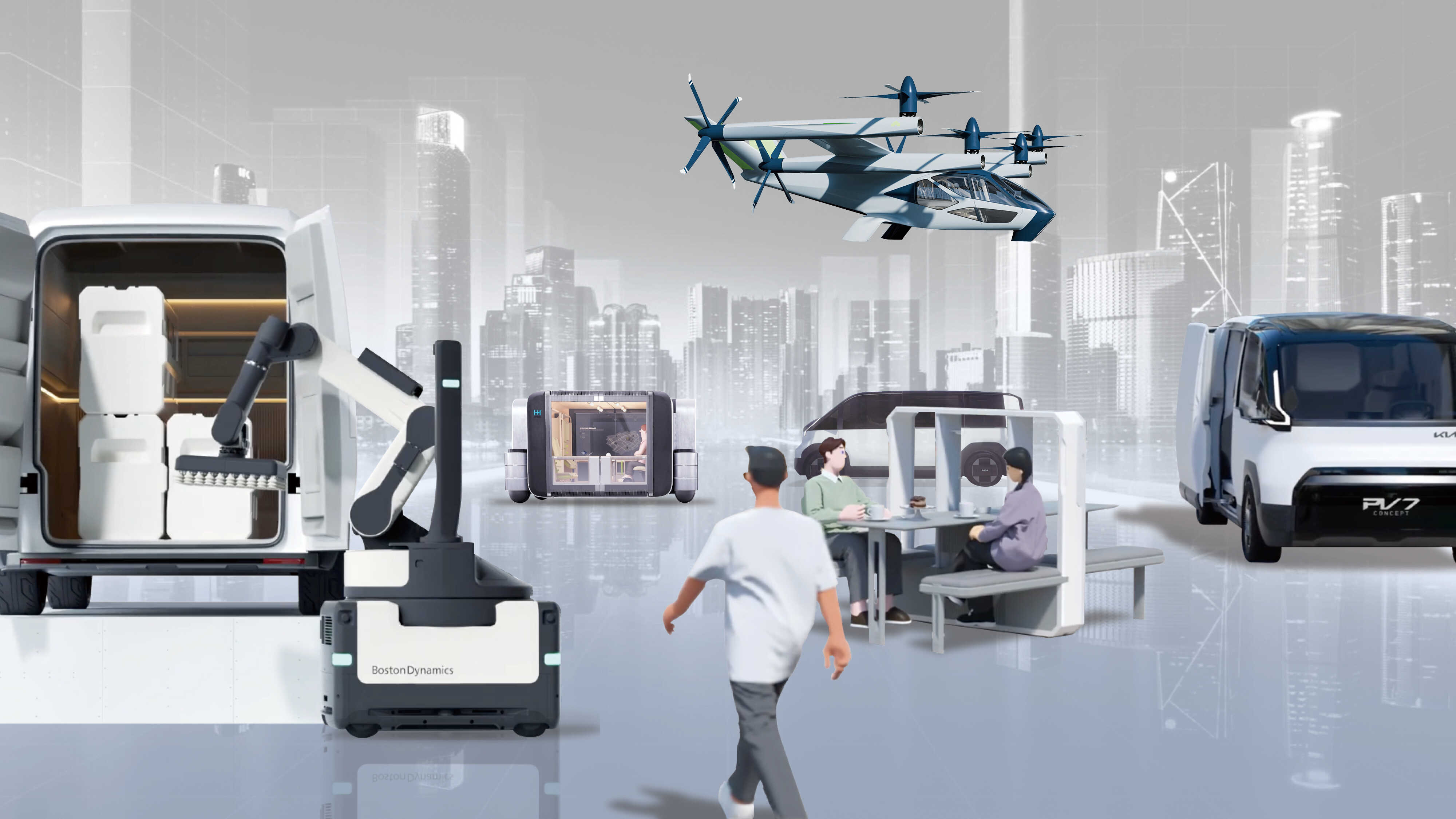 A virtual future city where Hyundai Motor Group’s future mobility exists