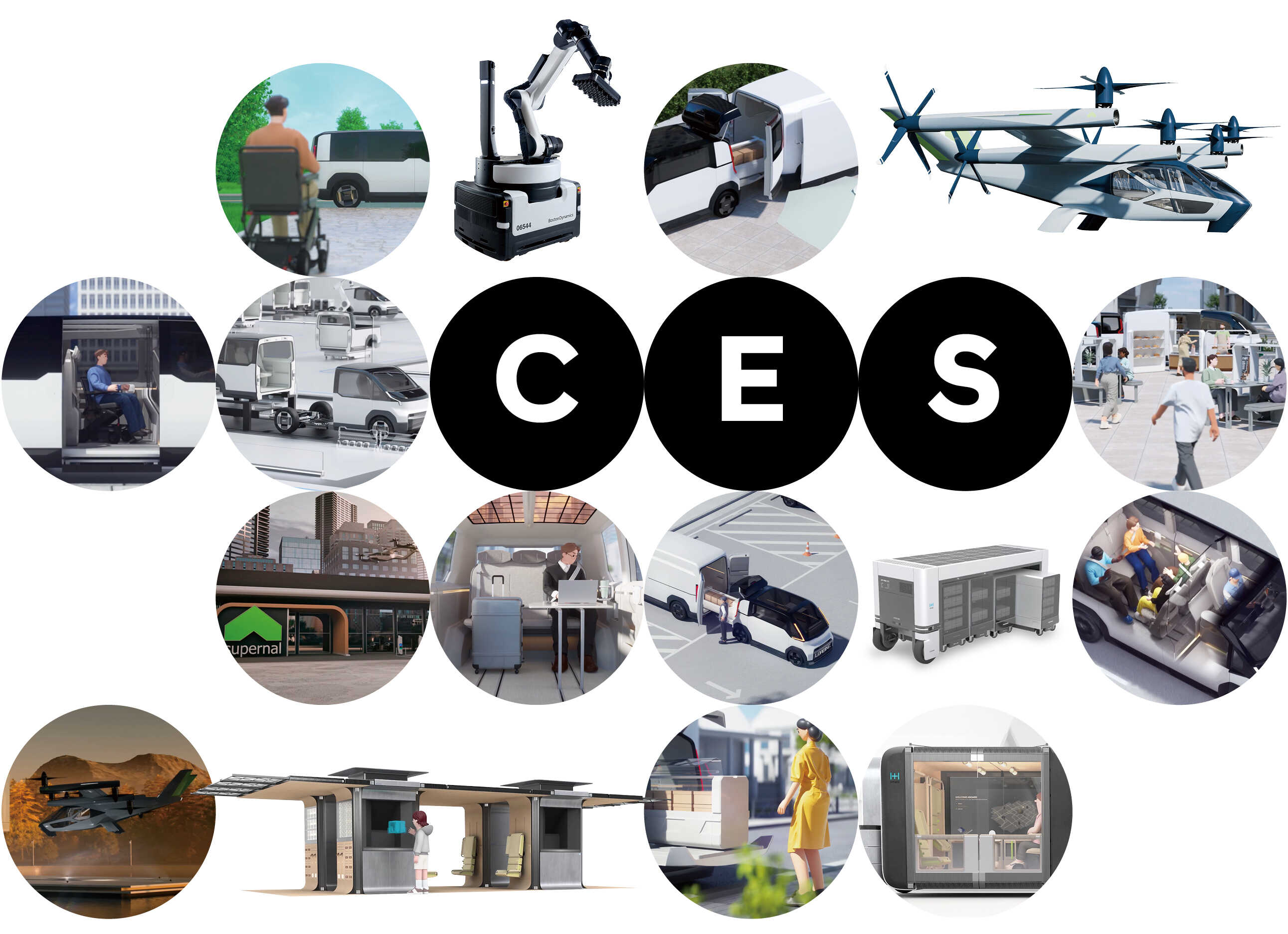 현대차그룹의 미래 모빌리티가 어우러진 가상의 미래 도시의 모습