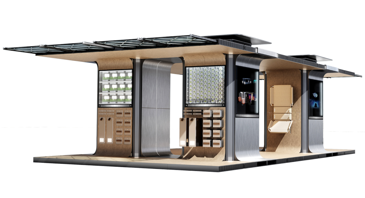 현대차그룹의 미래 모빌리티 스페이스가 모빌리티로써의 수명을 마치고 도심 커뮤니티 거점으로 거듭난 스페이스 파빌리온의 모습