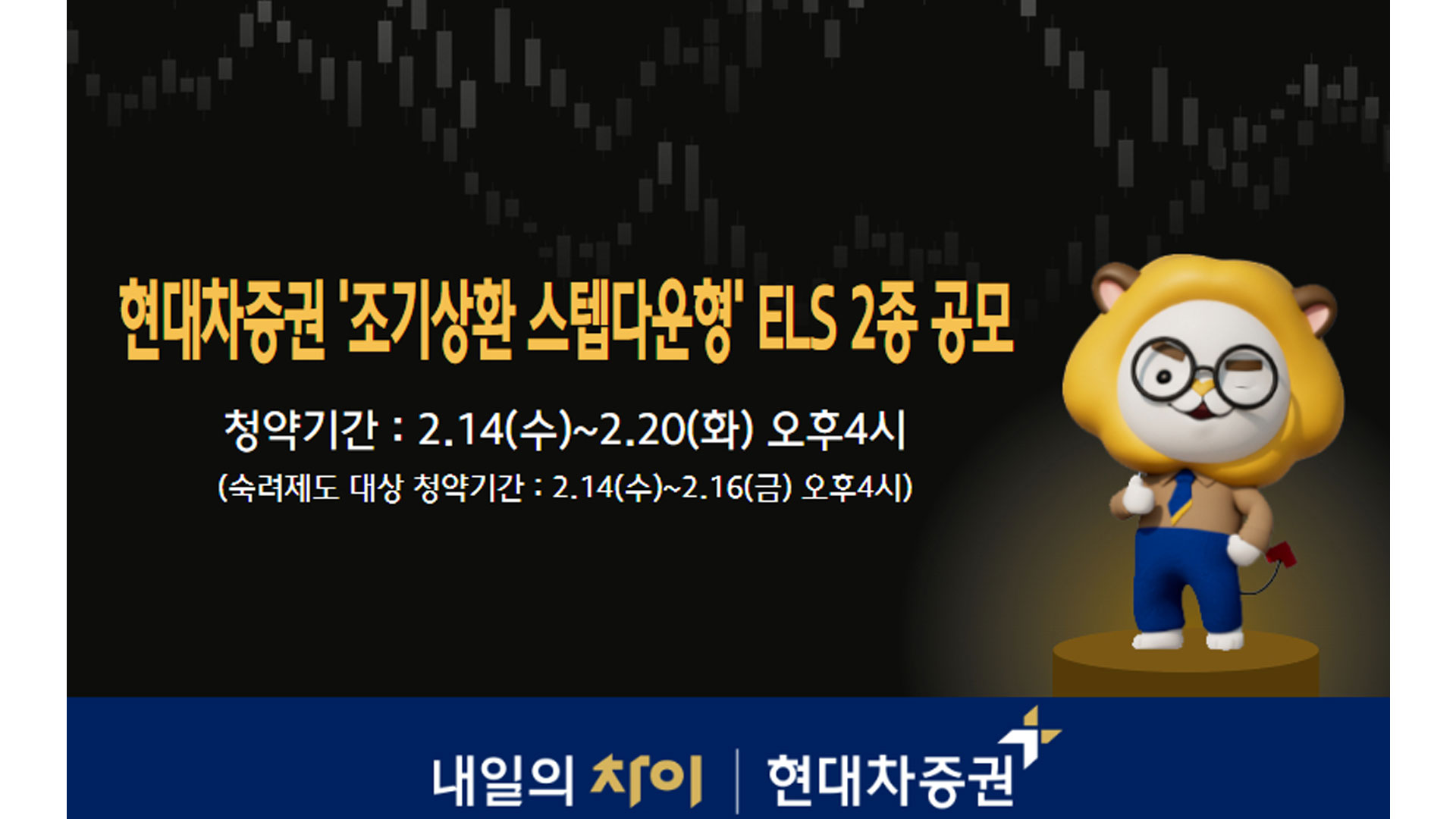 현대차증권, ‘조기상환 스텝다운형’ ELS 2종 공모