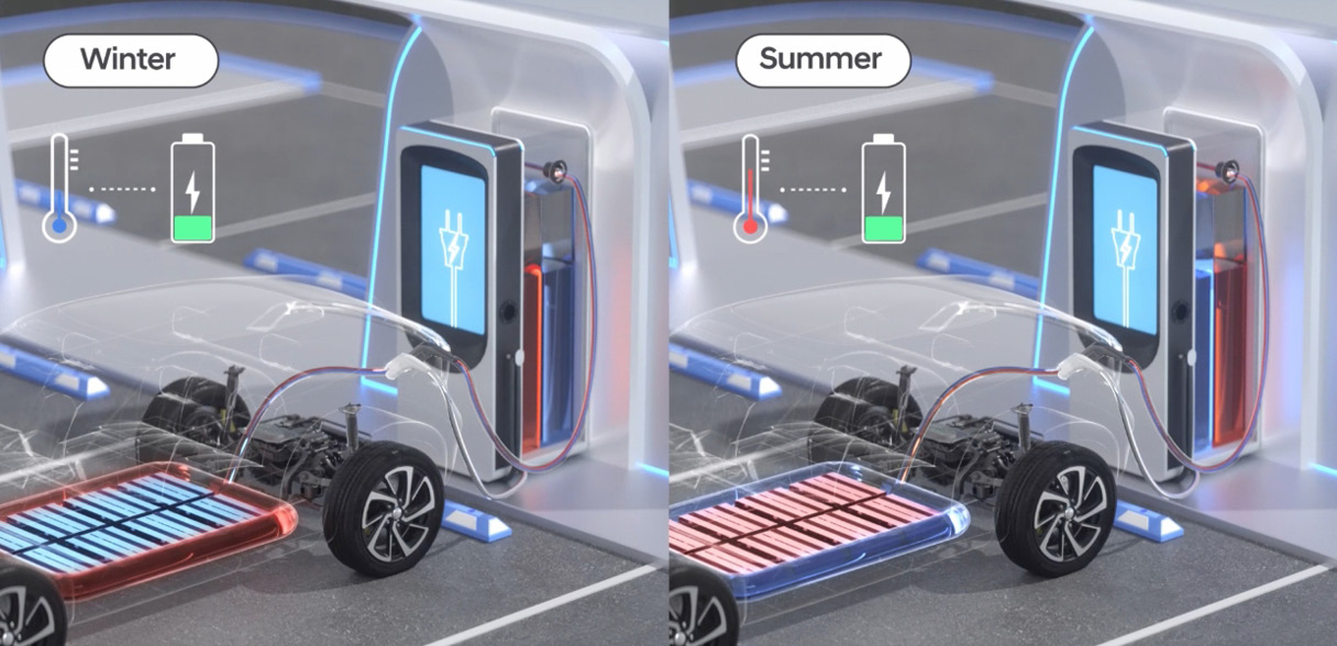 외부 충전 스테이션을 표현하는 사진