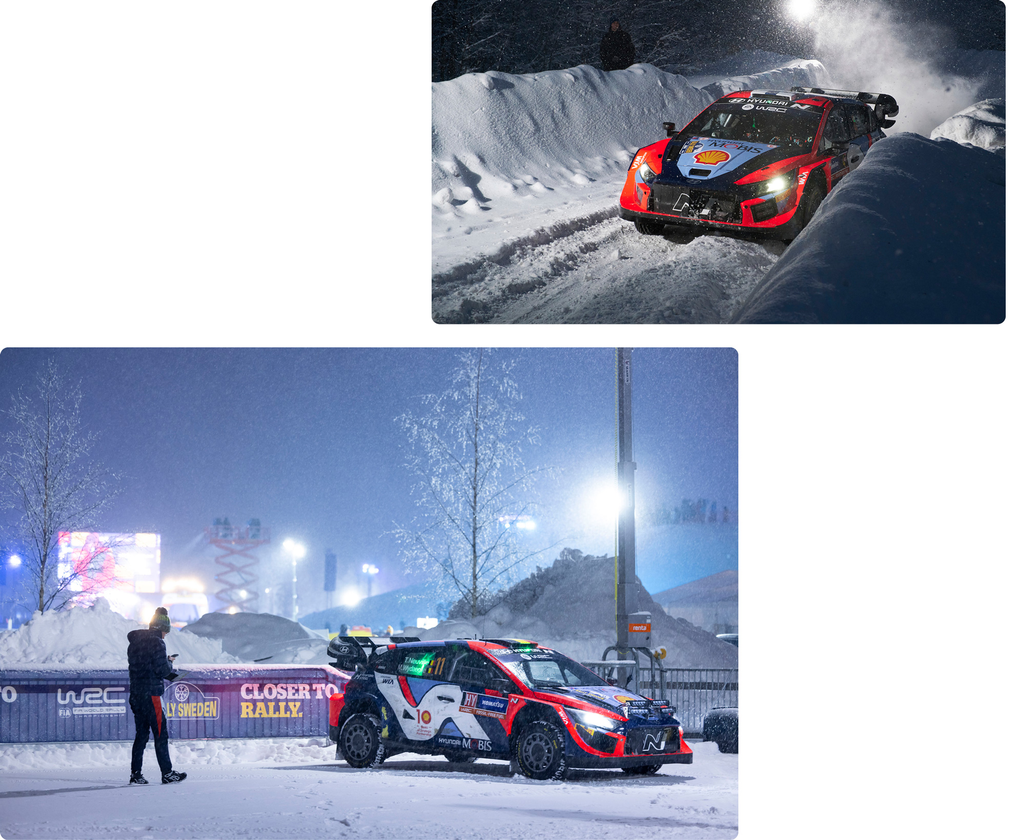 Scene photos from the Swedish Rally
