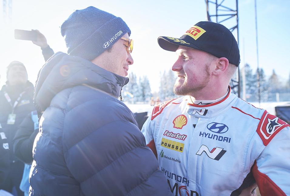Rafi and Neuville are saying hello