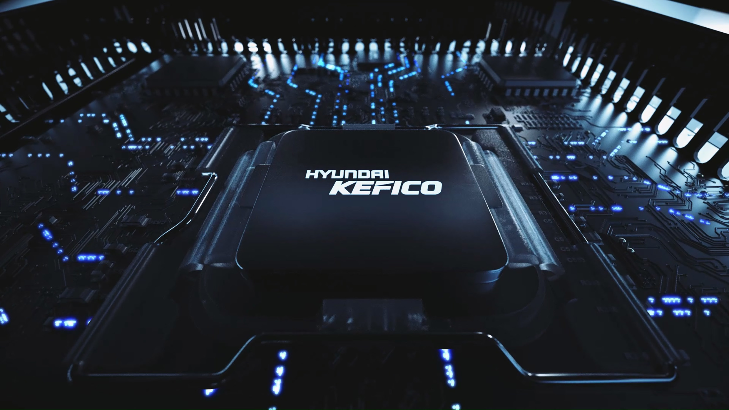 반도체 위에 쓰여진 현대 케피코란 글자