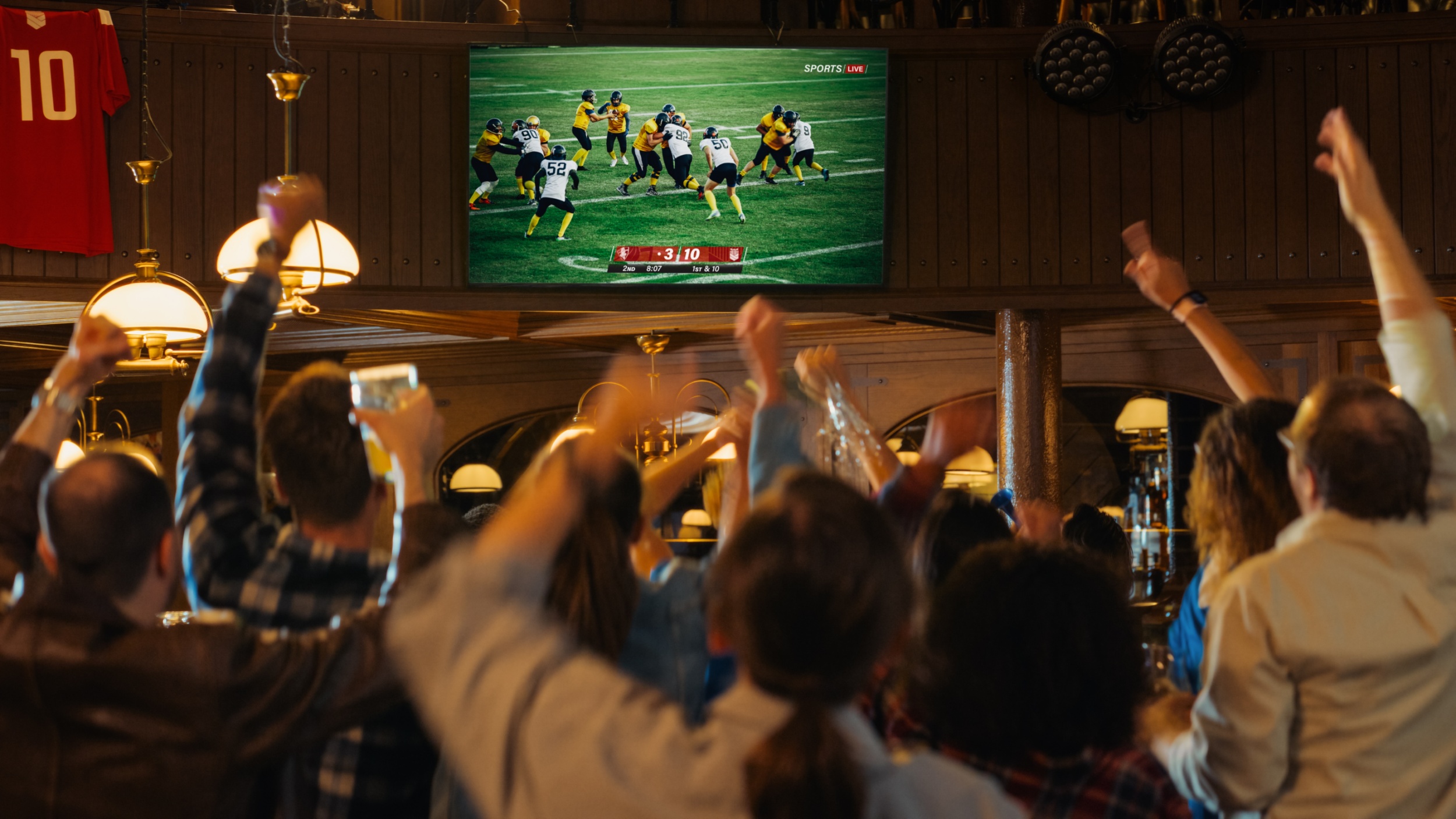 The atmosphere of the Super Bowl venue