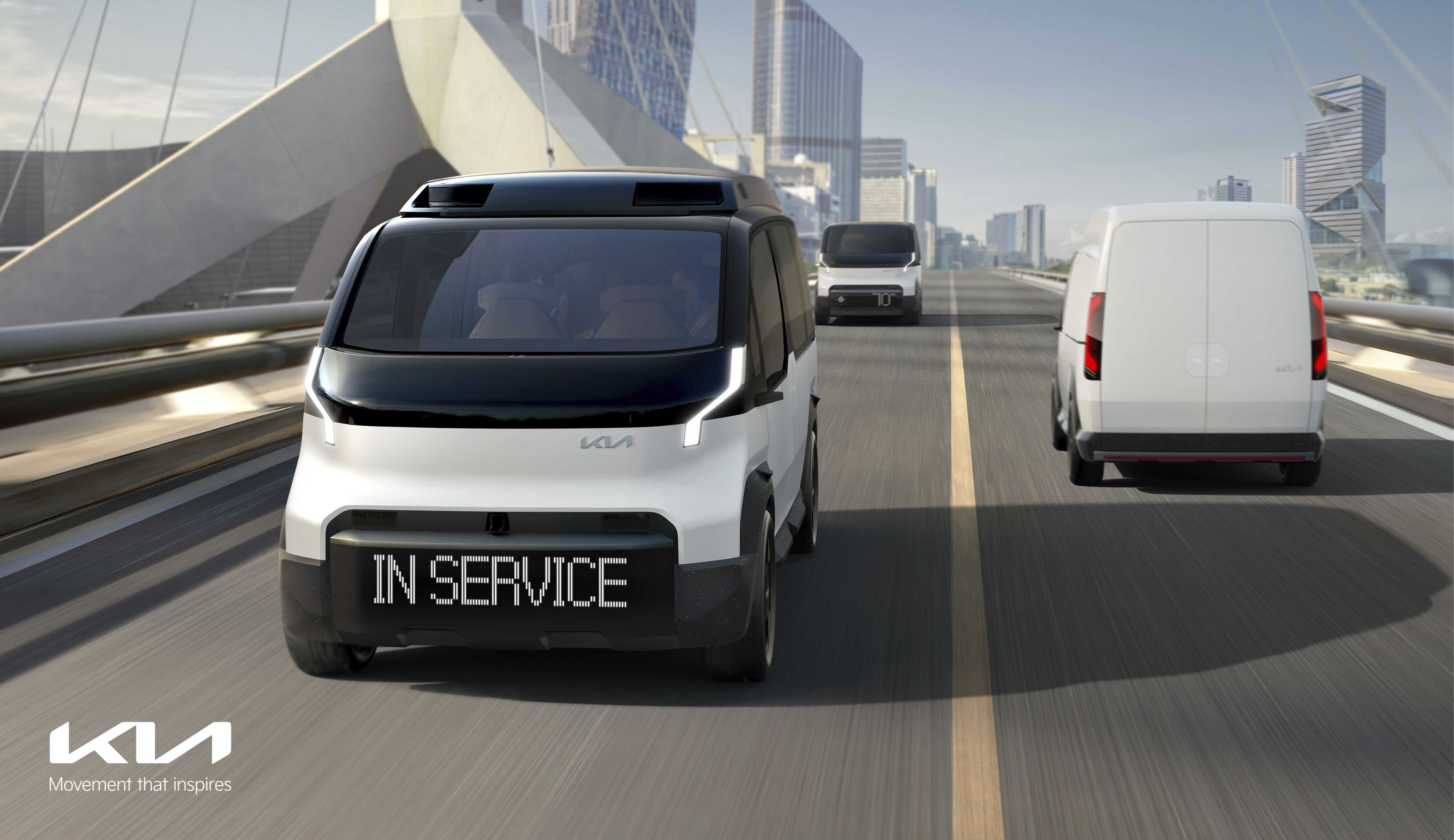 도로 위를 달리는 PBV의 모습