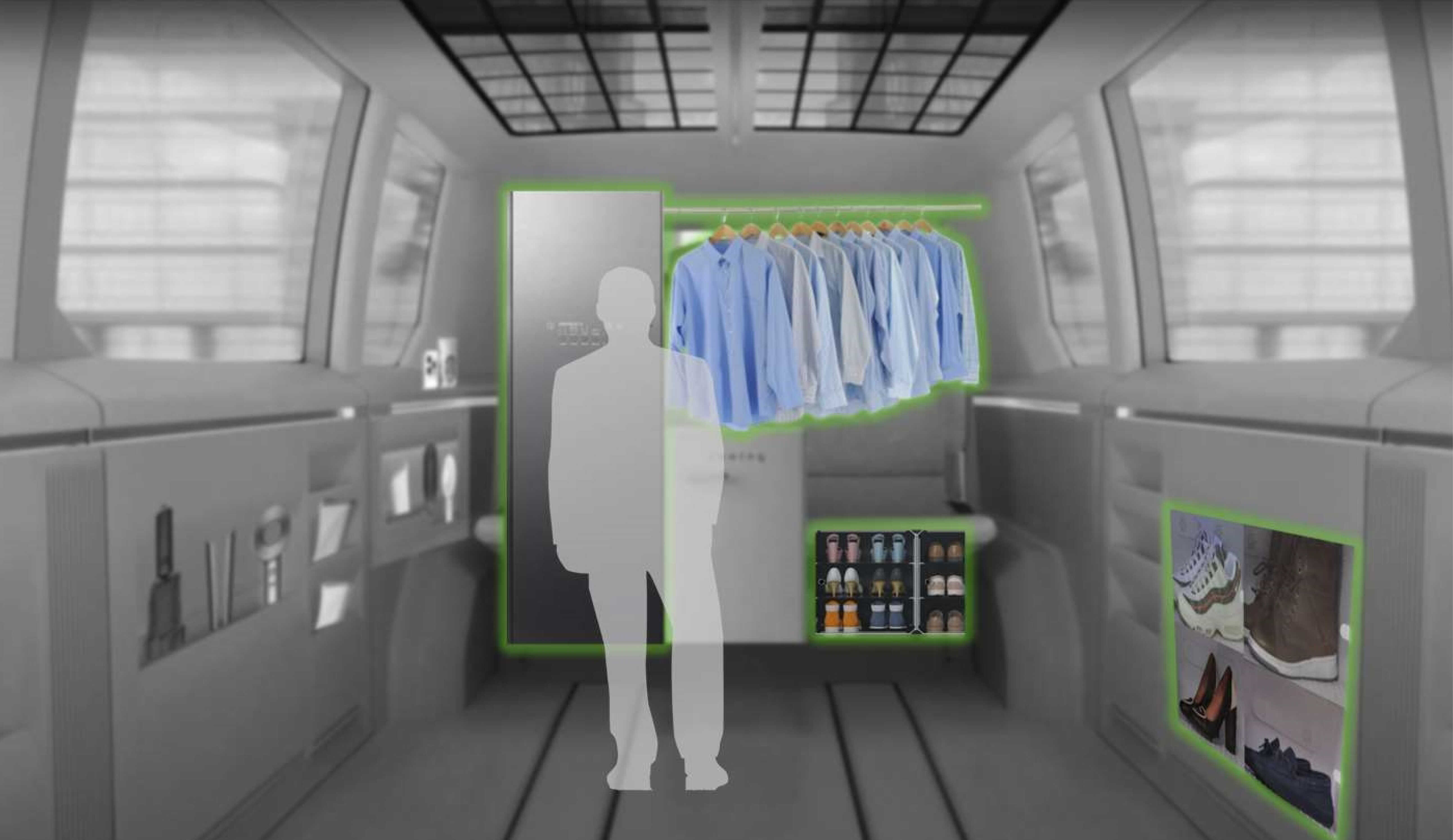 스타일링이 가능하도록 구현된 PBV의 실내 모습