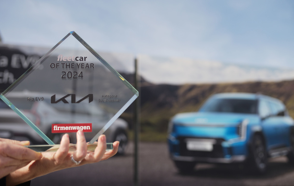 오스트리아에서 올해의 플릿 카로 선정된 기아 EV9의 모습