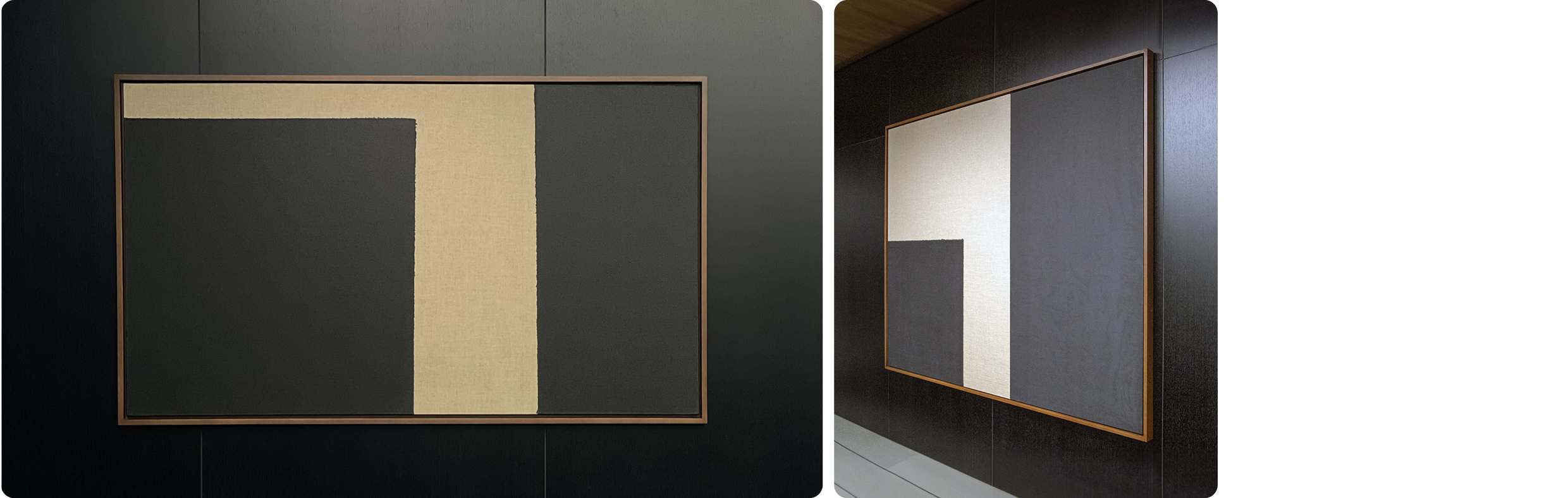 아트 살롱에 전시된 윤형근 화백의 작품