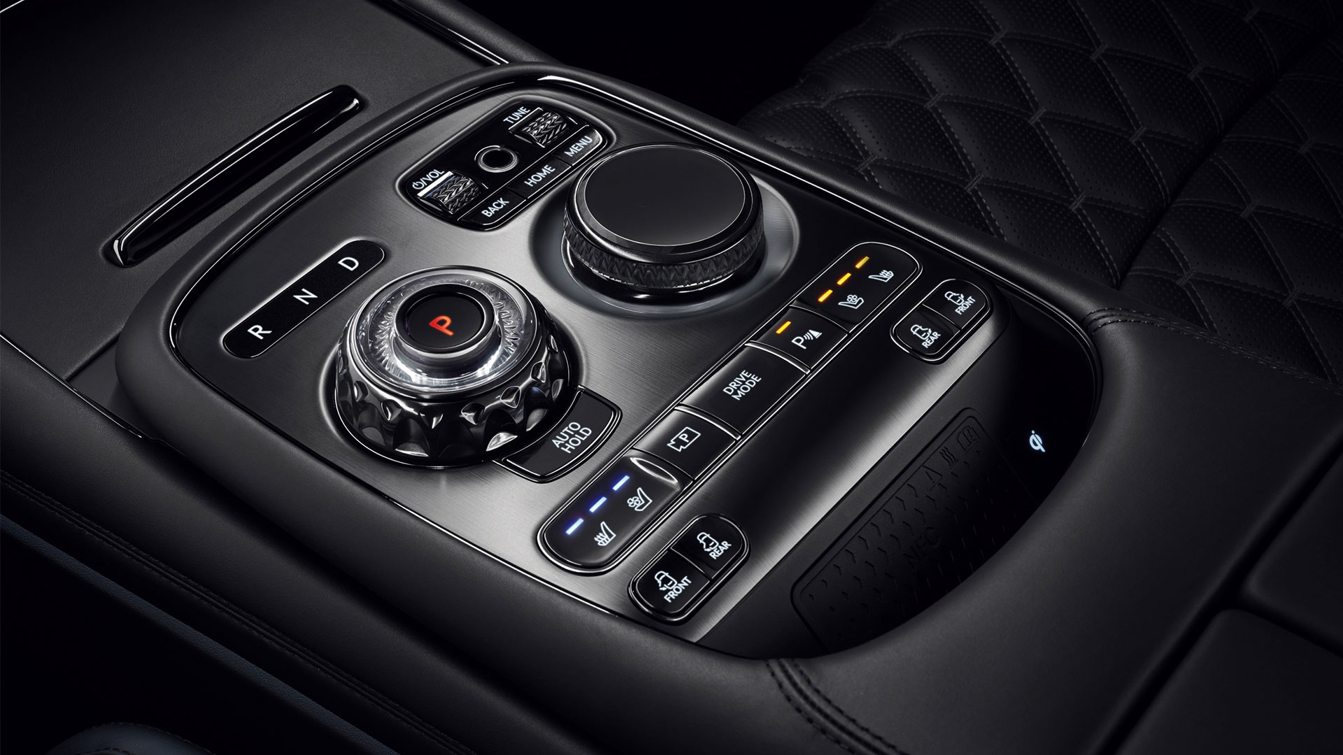 제네시스 G90 블랙 센터 콘솔