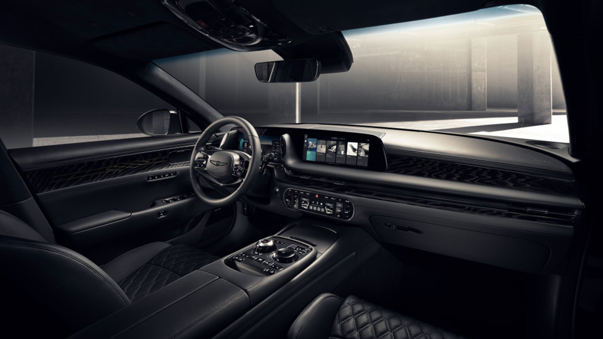 제네시스 G90 블랙 실내