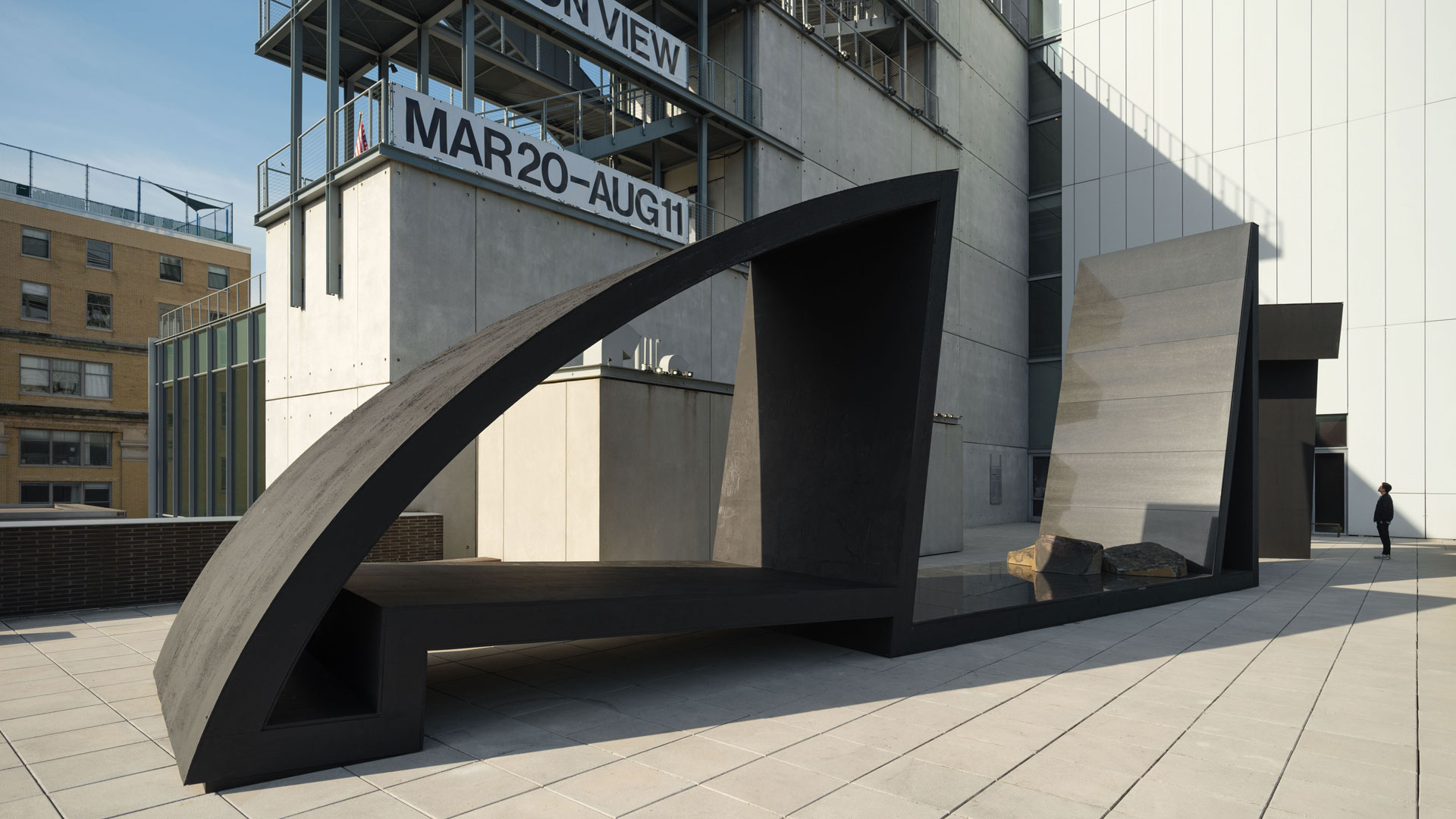 Hyundai Terrace Commission: Torkwase Dyson: Liquid Shadows, Solid Dreams (A Monastic Playground), 2024. Photo: Steven Probert.