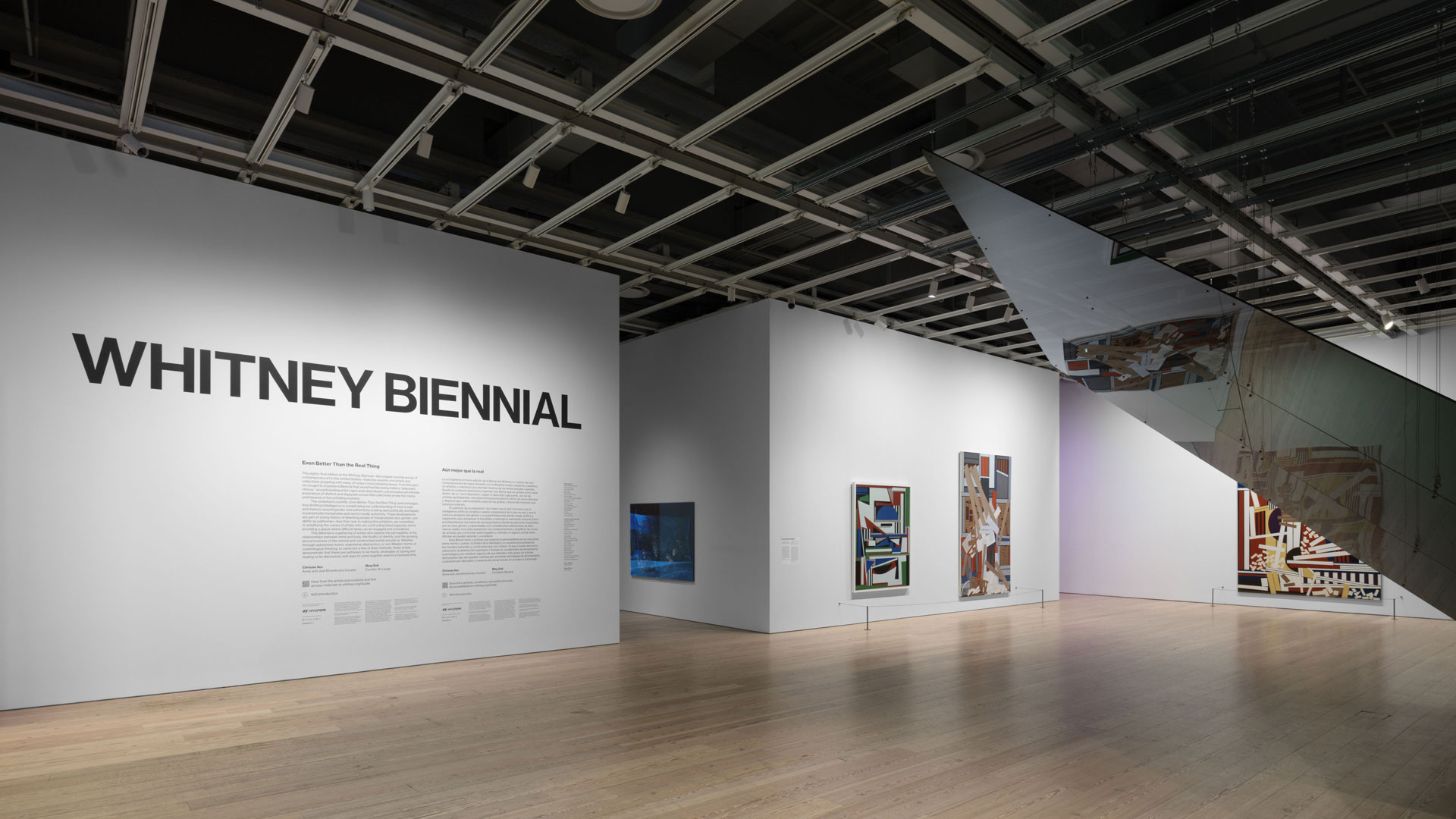 Installation view of Whitney Biennial 2024: Even Better Than the Real Thing (Whitney Museum of American Art, New York, March 20–August 11, 2024). Photo: Steven Probert.