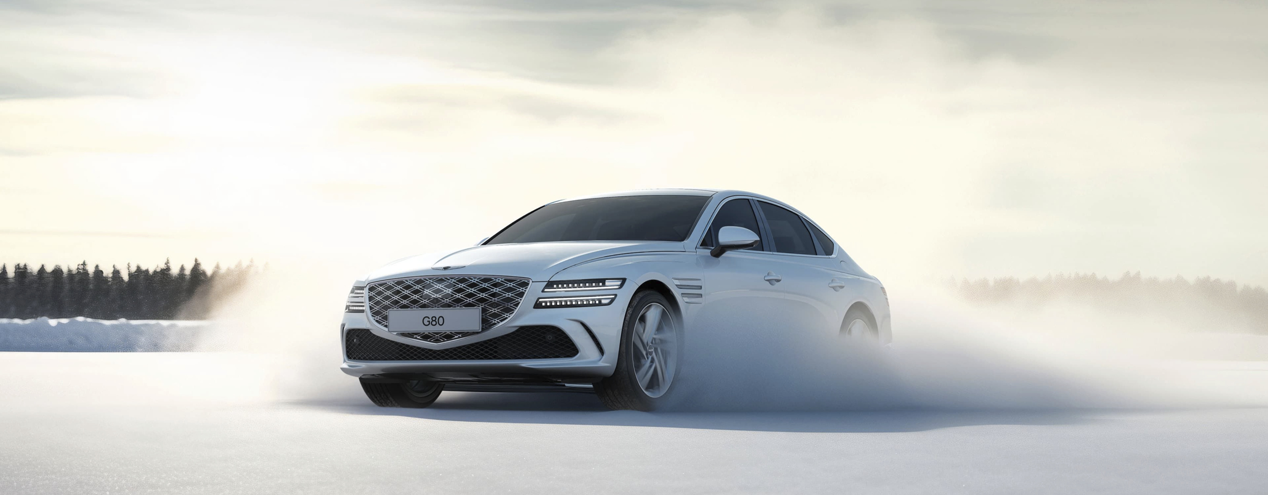 제네시스 G80 주행 모습