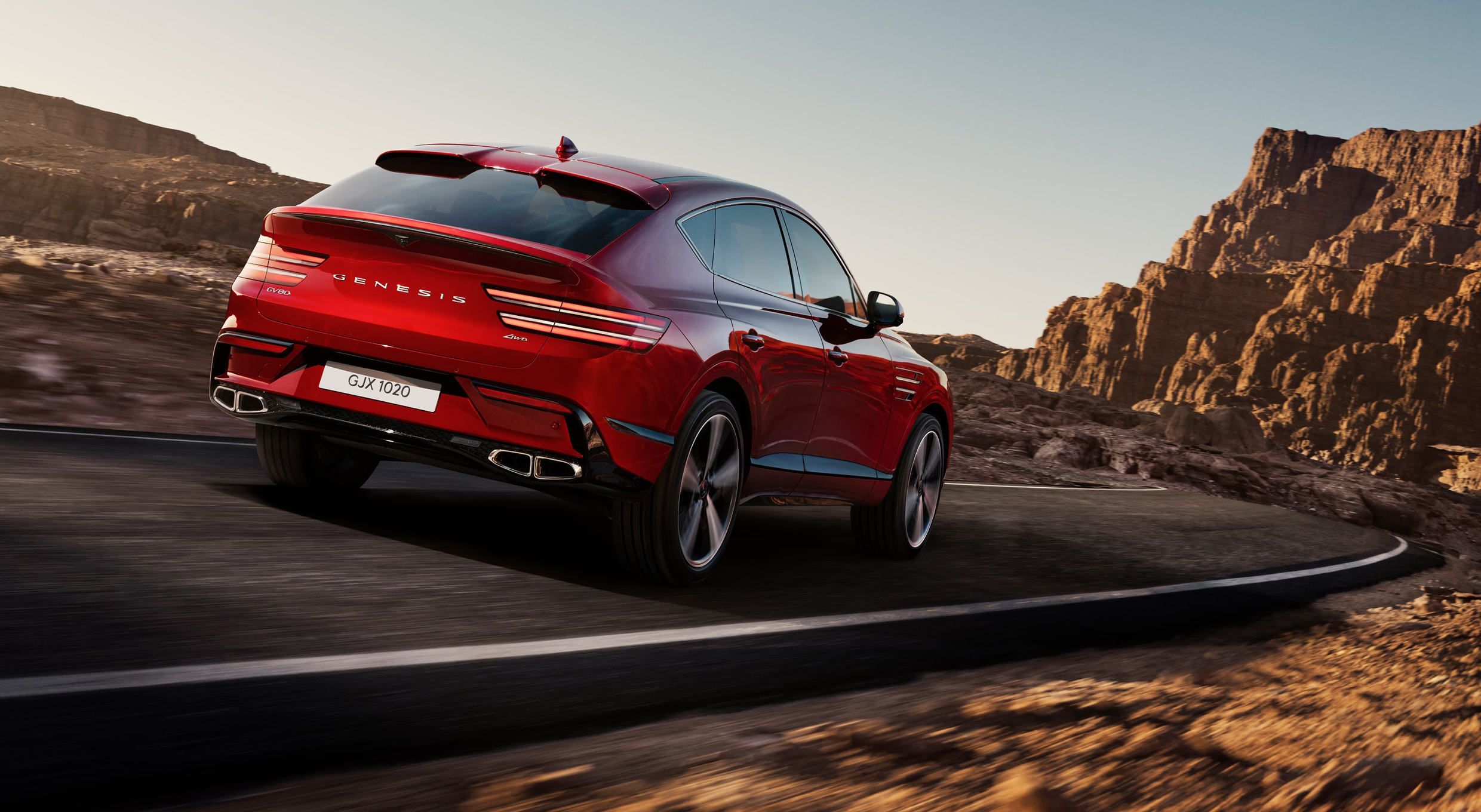 Genesis GV80 Coupe is running on the road