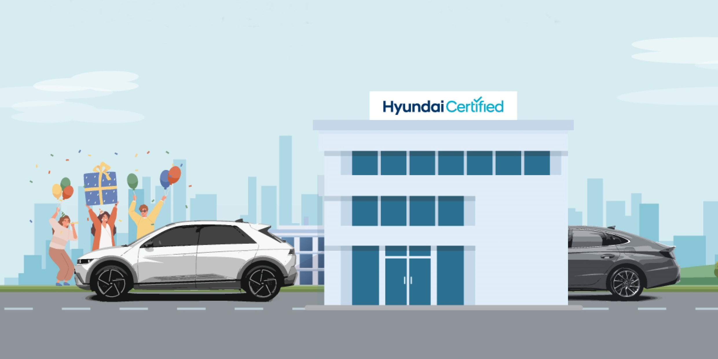 현대차 트레이드 인 프로그램을 설명하는 그래픽 이미지