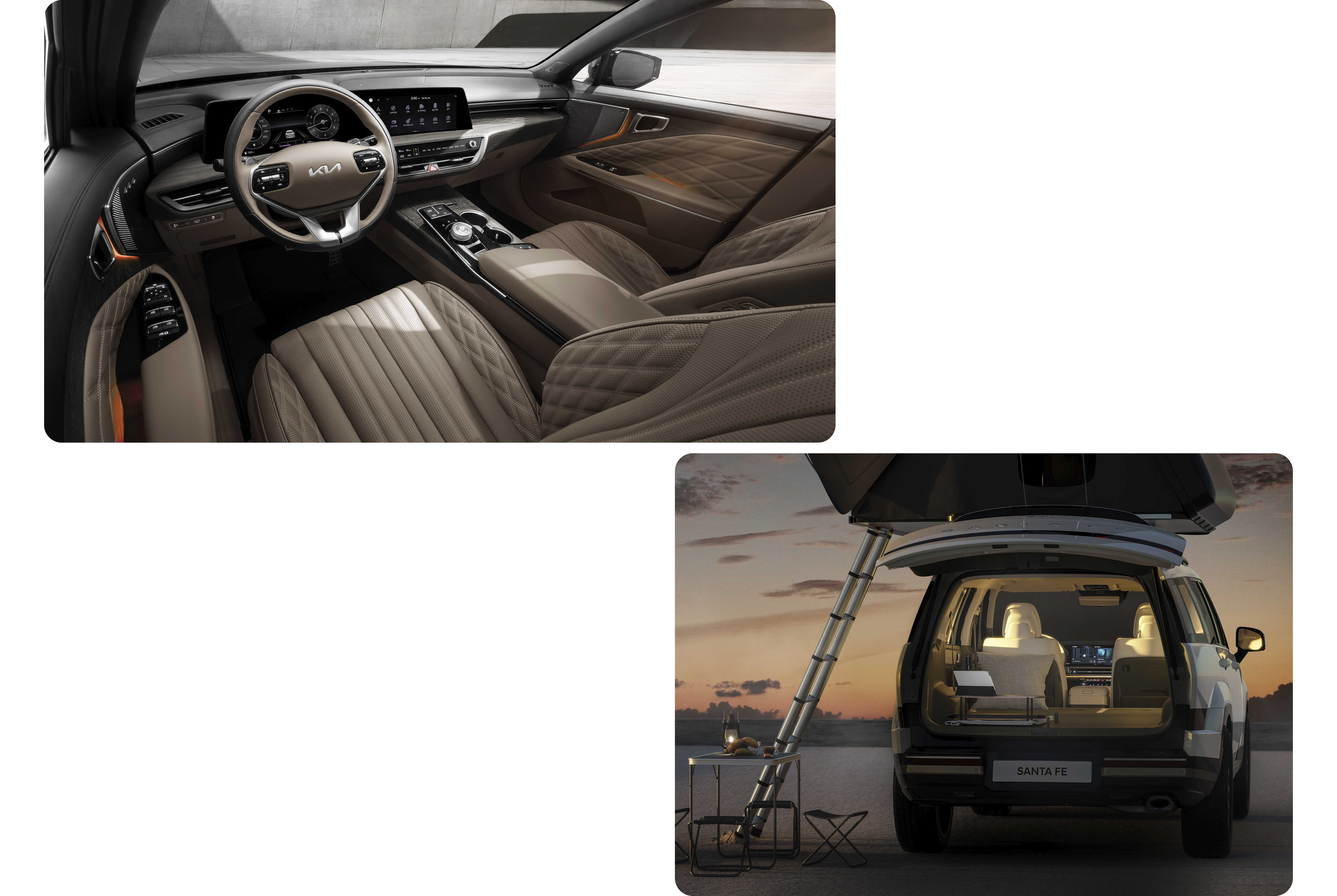 최신 자동차의 인테리어 사진