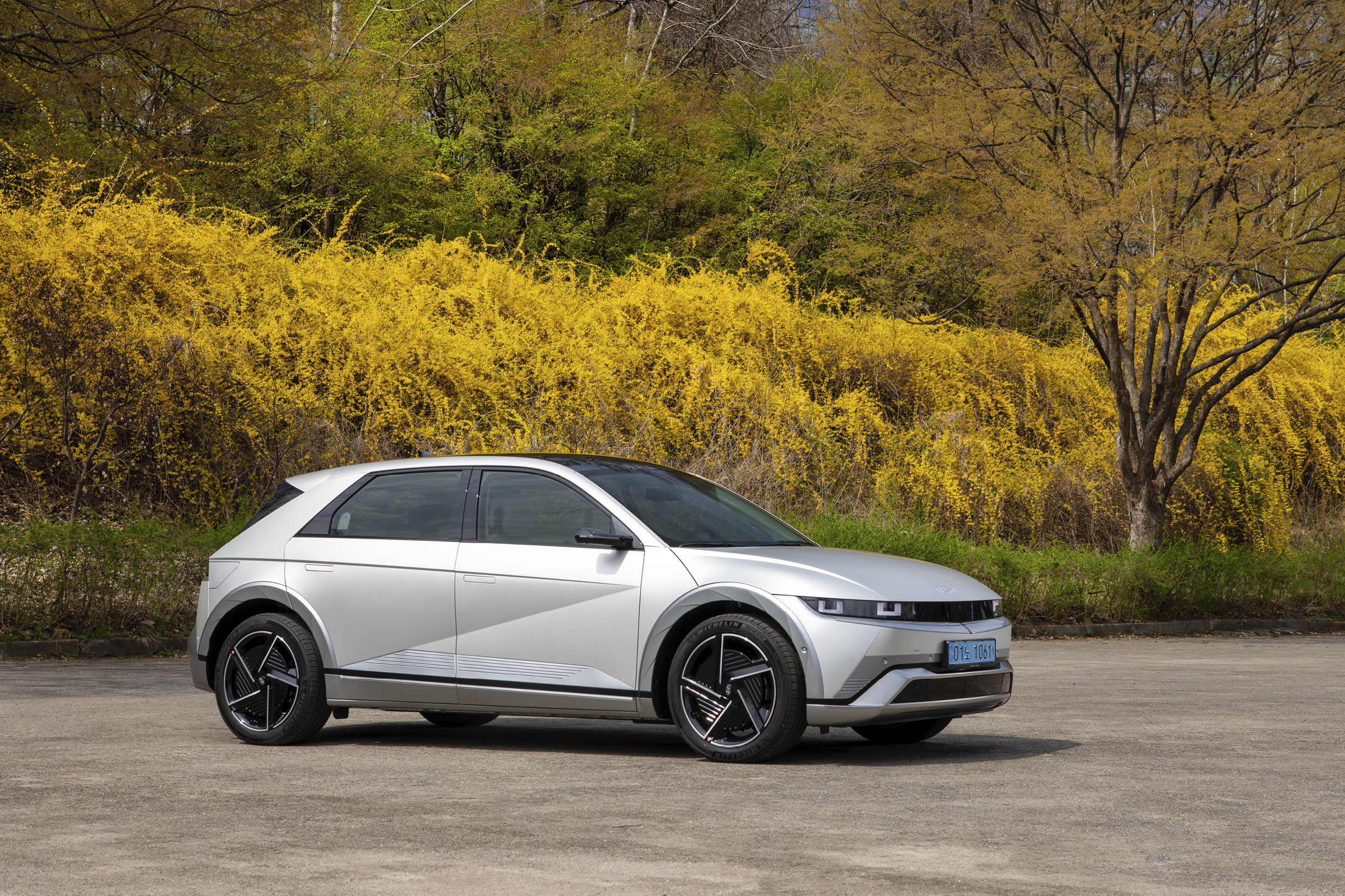 Hyundai The new Ioniq 5 is standing on road