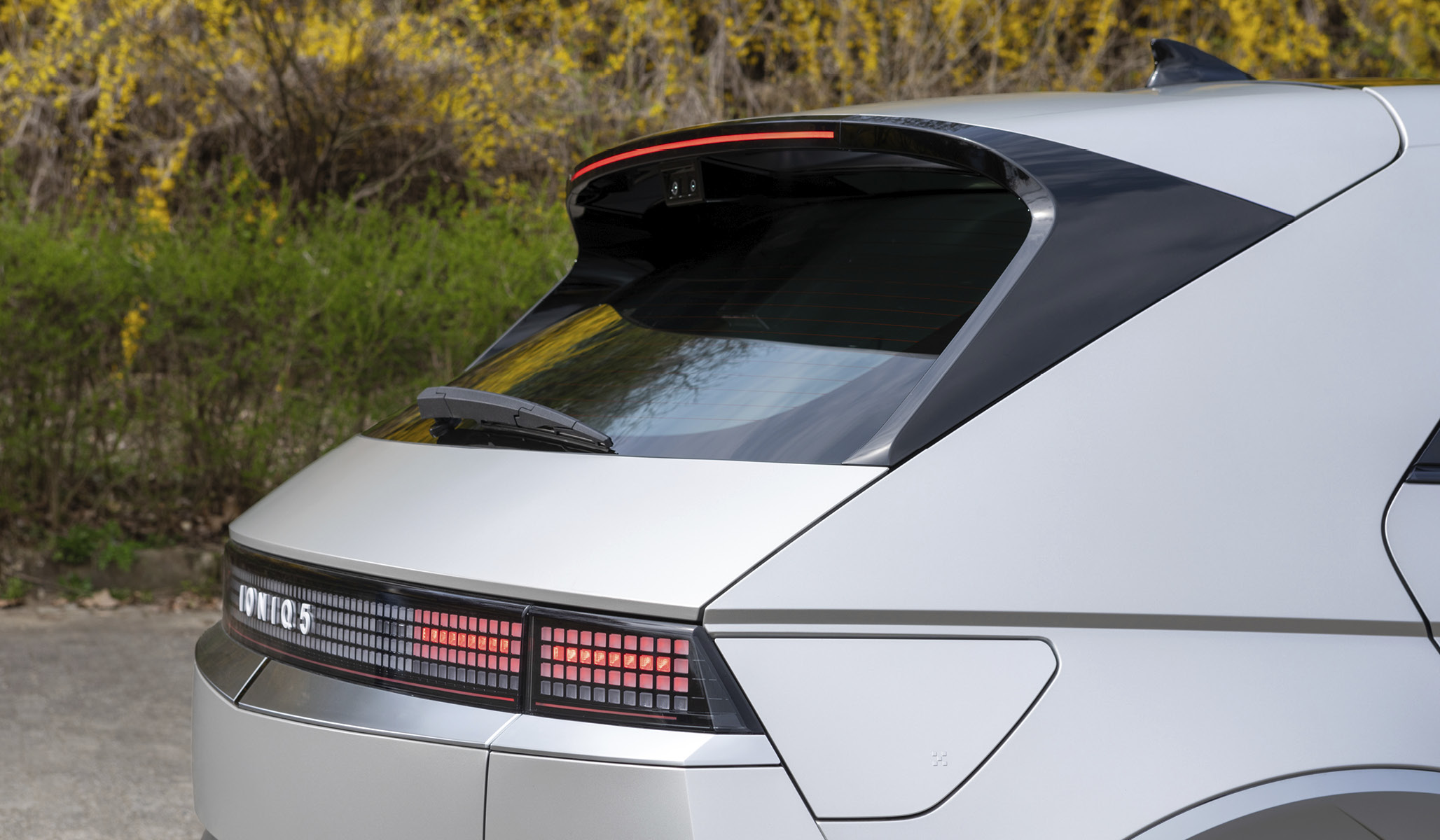 Rear view of Hyundai The new Ioniq 5