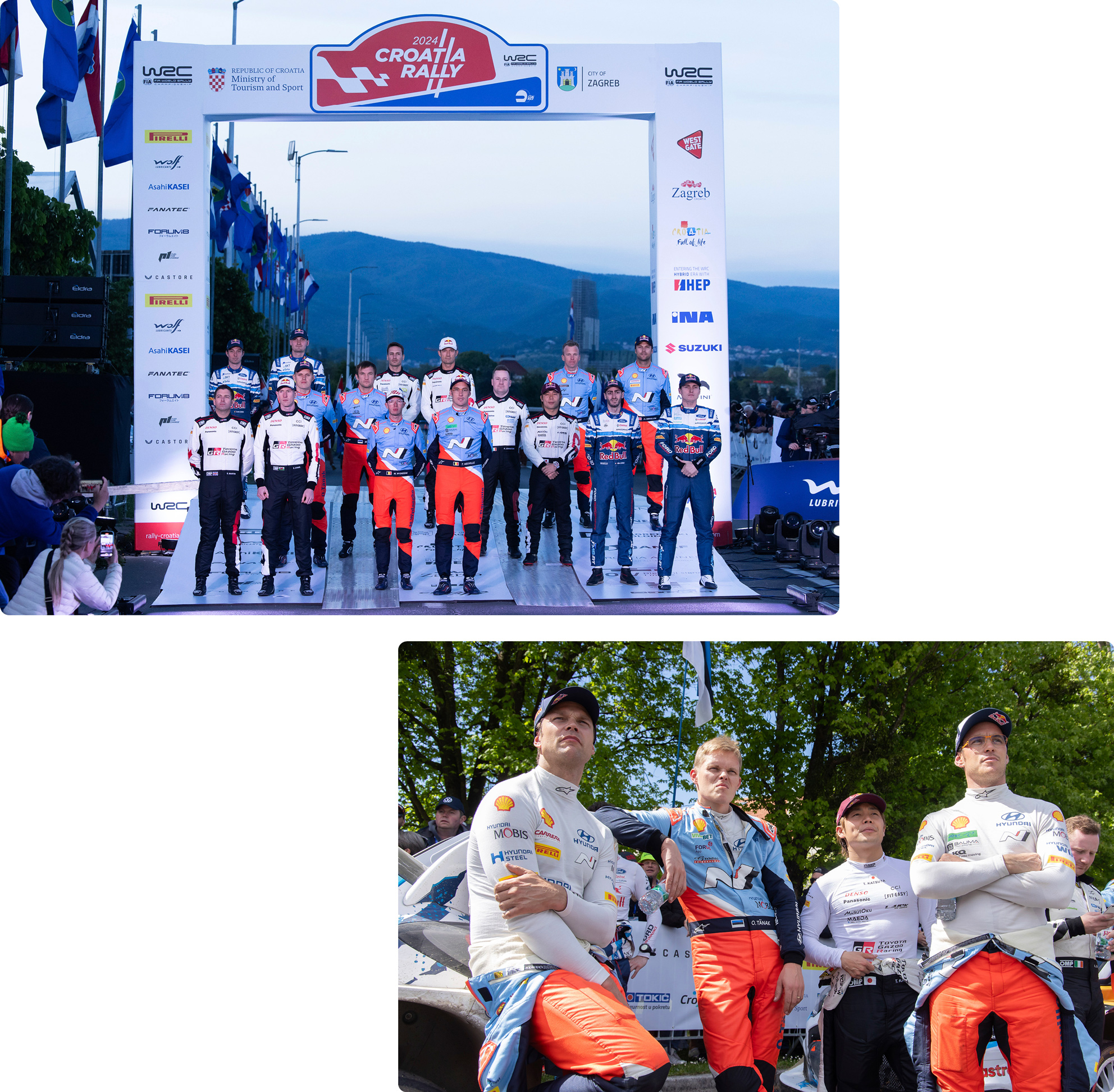 크로아티아 랠리에 참가하는 선수들