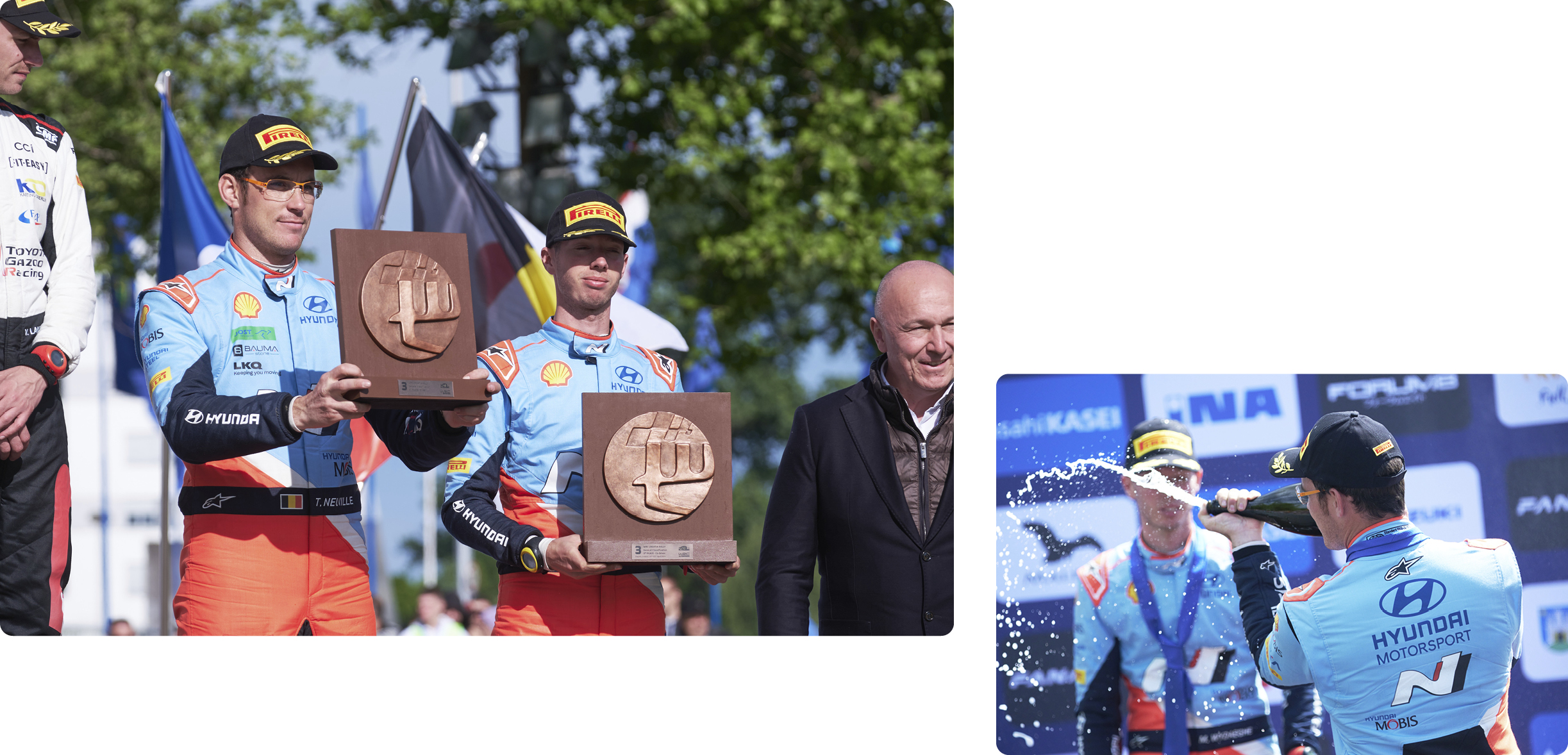 포디엄에 오른 누빌의 모습