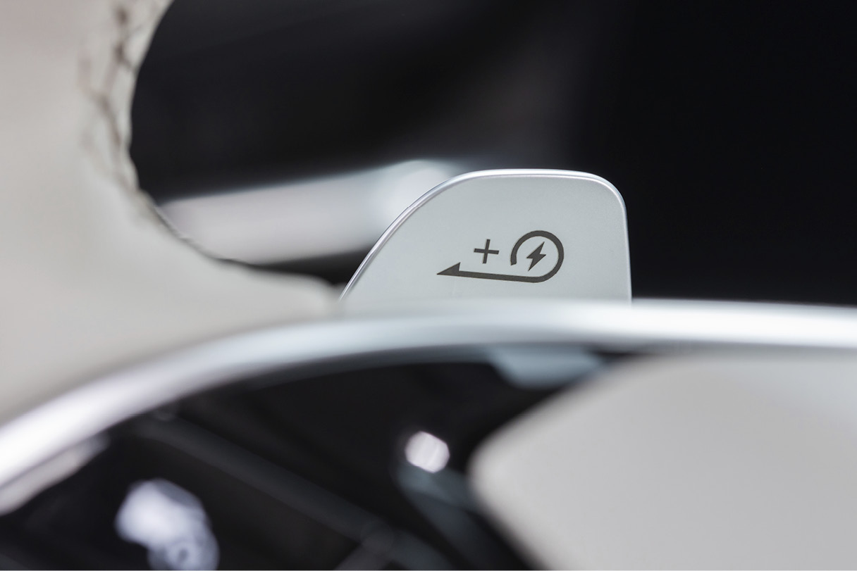 Paddle shift to set the regenerative braking stage