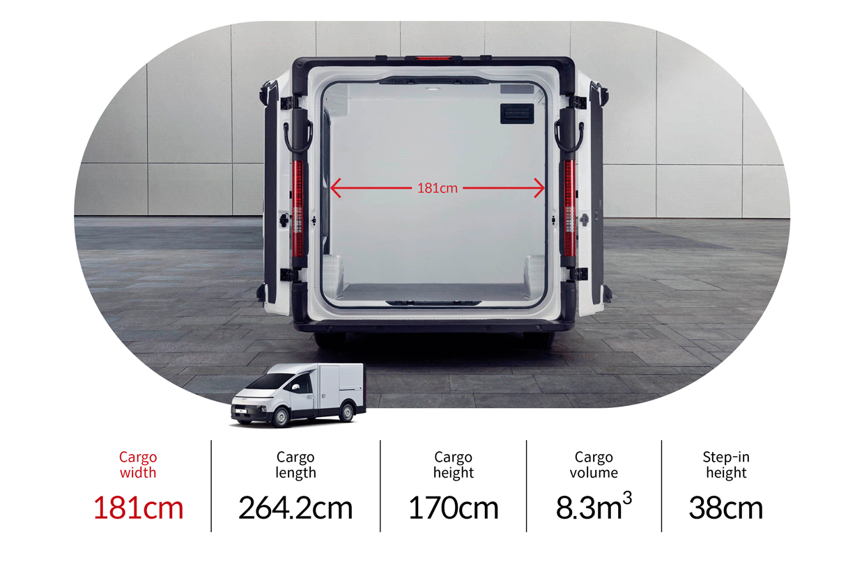 Cargo space specification of ST1