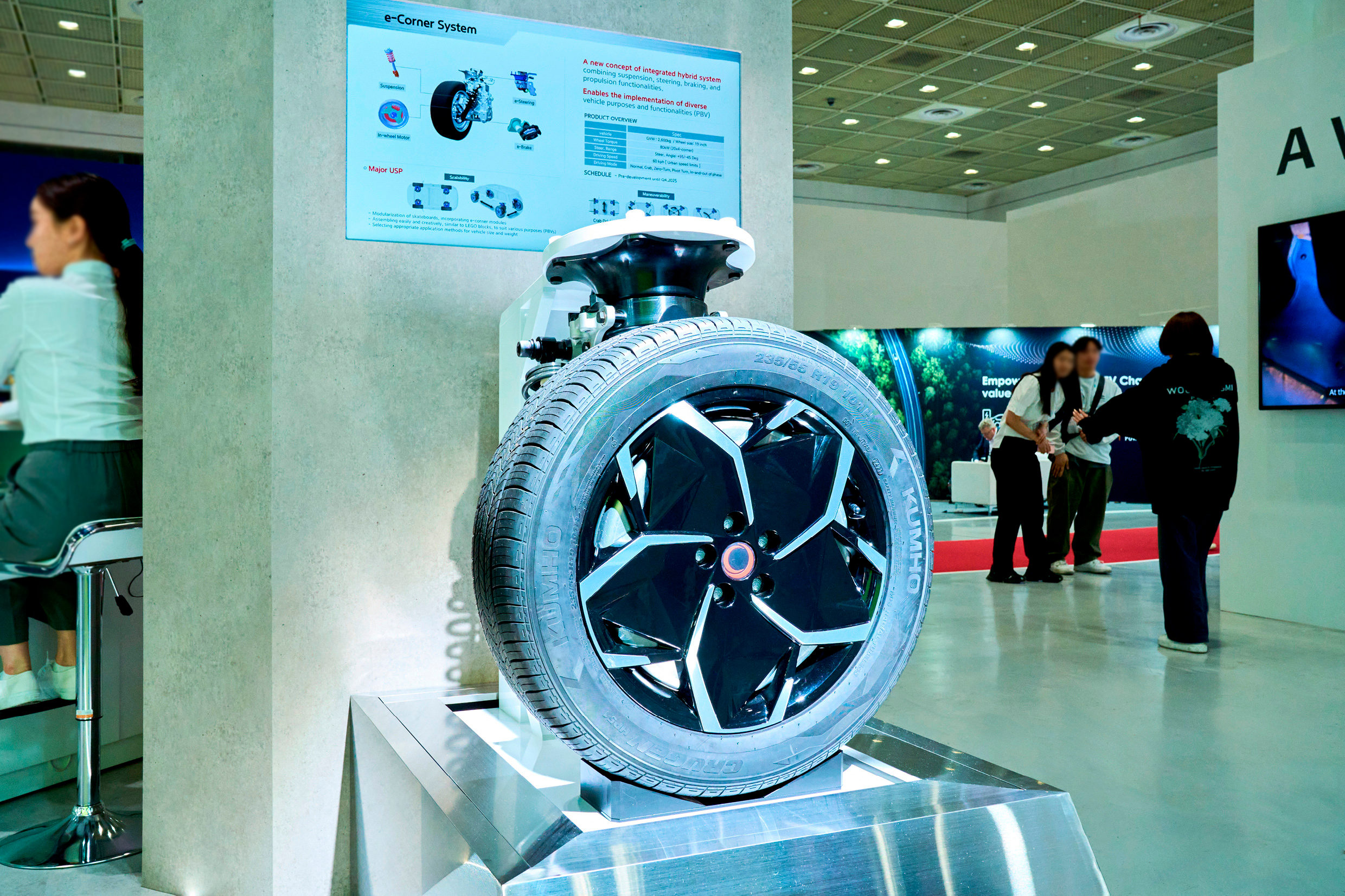 현대모비스가 선보인 e-코너 시스템