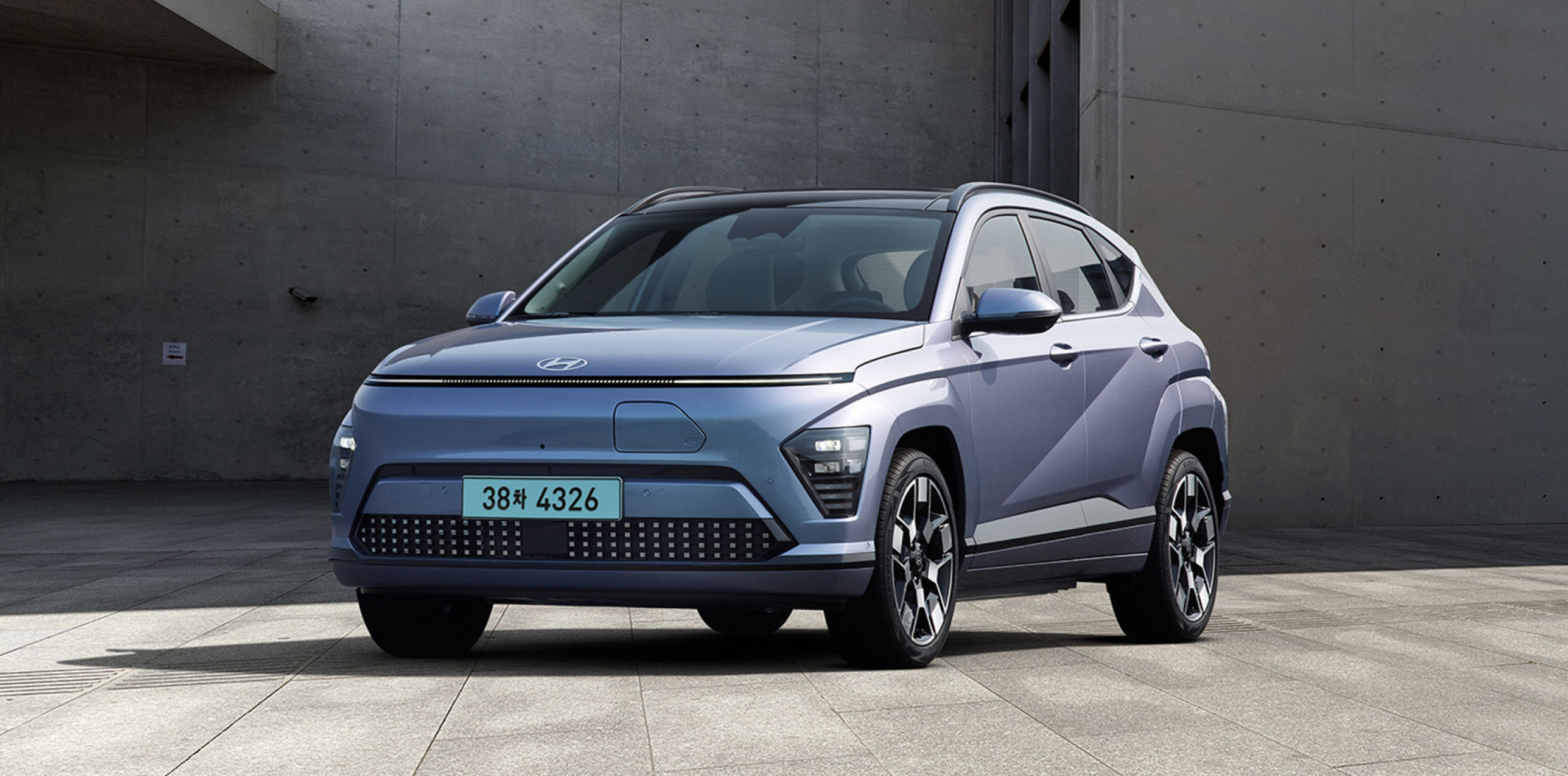 Hyundai Kona Electric on the road
